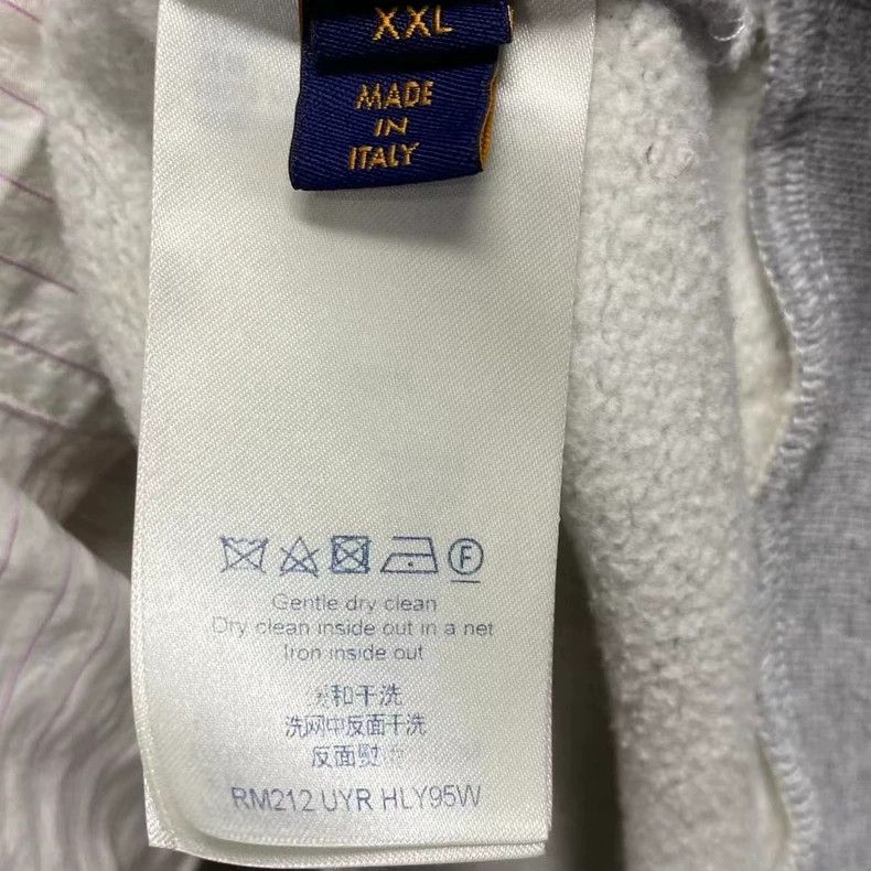 Louis Vuitton Louis Vuitton Grey-green flocked logo hoodie Size US XXL / EU 58 / 5 - 4 Thumbnail