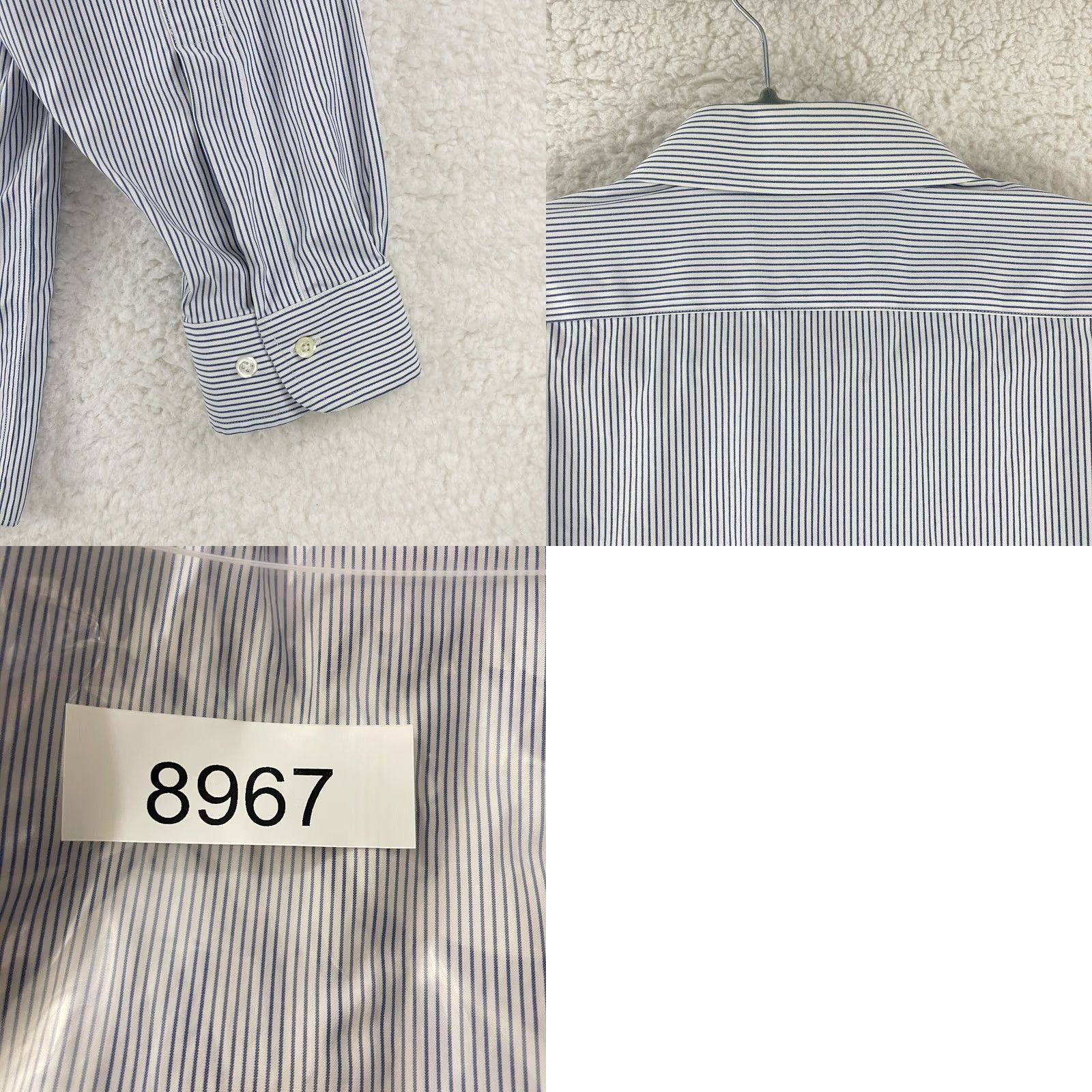 Brooks Brothers Brooks Brothers 346 Blue White Stripe Dress Shirt Mens Medium Cotton Button-Up Shirt Size 40R - 9 Thumbnail