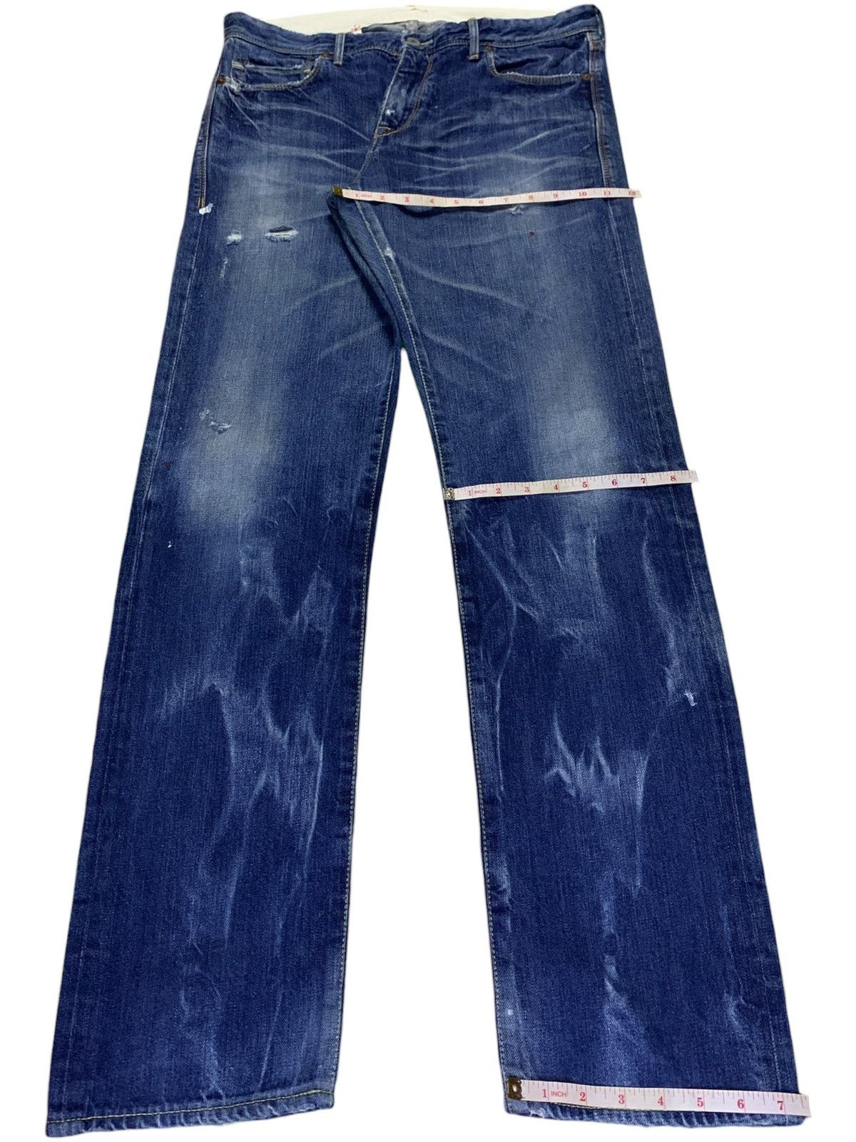Beauty Beast × Japanese Brand Vintage Japanese Brand Bleached Acid Wash Distressed Jeans Size US 34 / EU 50 - 14 Thumbnail