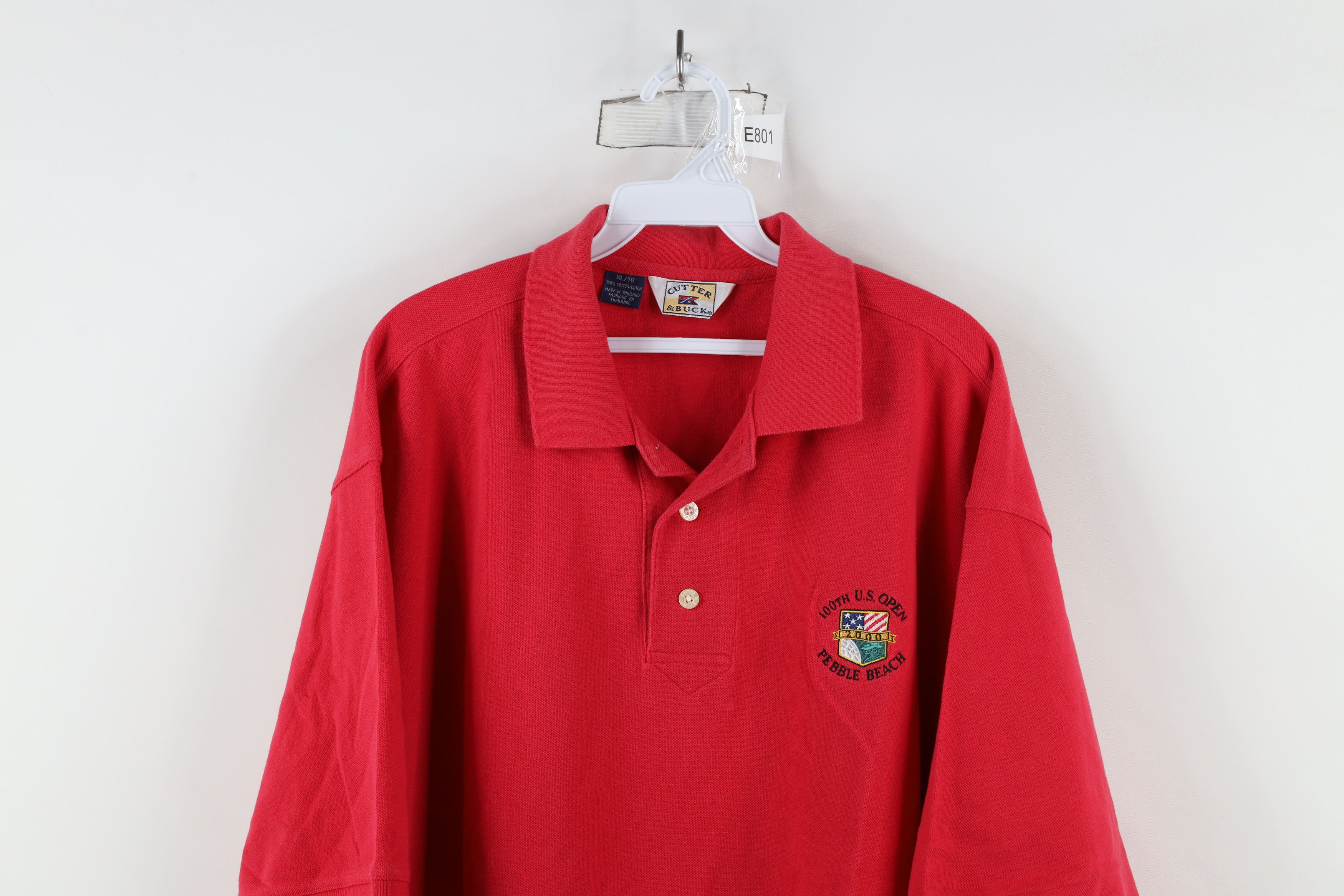 Vintage Vintage Y2K 100th US Open Pebble Beach Golf Polo Shirt Red Size US XL / EU 56 / 4 - 2 Thumbnail