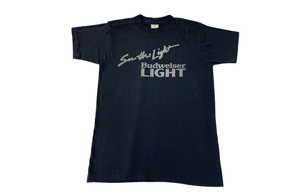 Budweiser 80s 90s Budweiser See The Light Beer Promo Crewneck Tee Size US S / EU 44-46 / 1 - 1 Thumbnail
