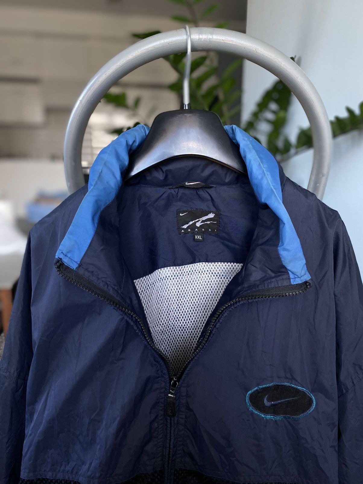 Nike × Vintage Nike Jacket Mens Large Blue Vintage Agassi Challenge Court Size US XL / EU 56 / 4 - 6 Thumbnail