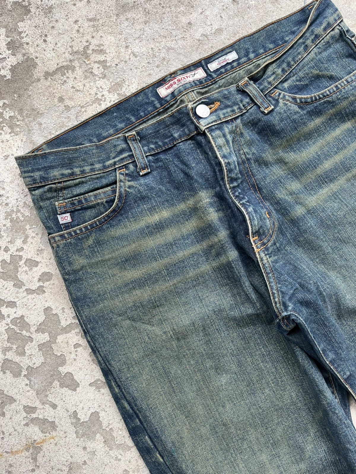 Miss Sixty Flared Miss Sixty Dirty Faded Denim Pants Jeans Y2K Japanese Size 32" / US 10 / IT 46 - 5 Thumbnail