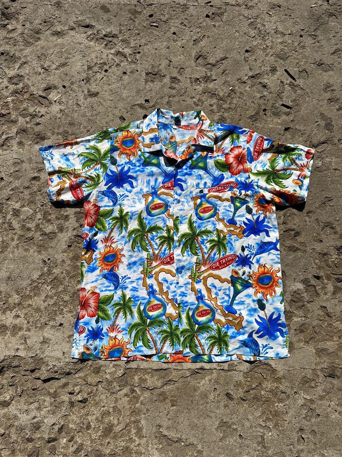 Vintage Vintage Crazy Aloha Button Shirt Size US L / EU 52-54 / 3 - 2 Thumbnail