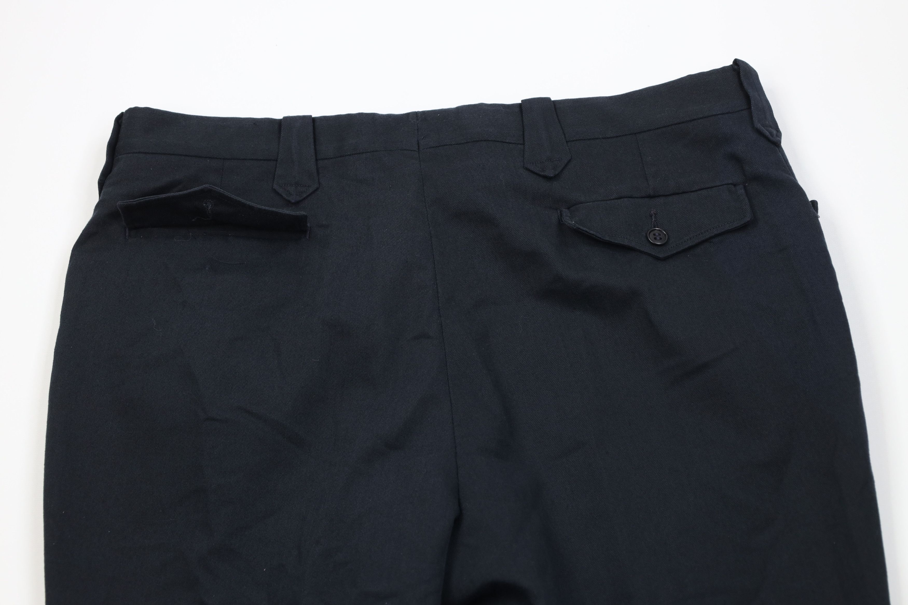 Vintage Vintage 70s Streetwear Flared Wide Leg Chino Pants Navy Blue Size US 38 / EU 54 - 12 Thumbnail
