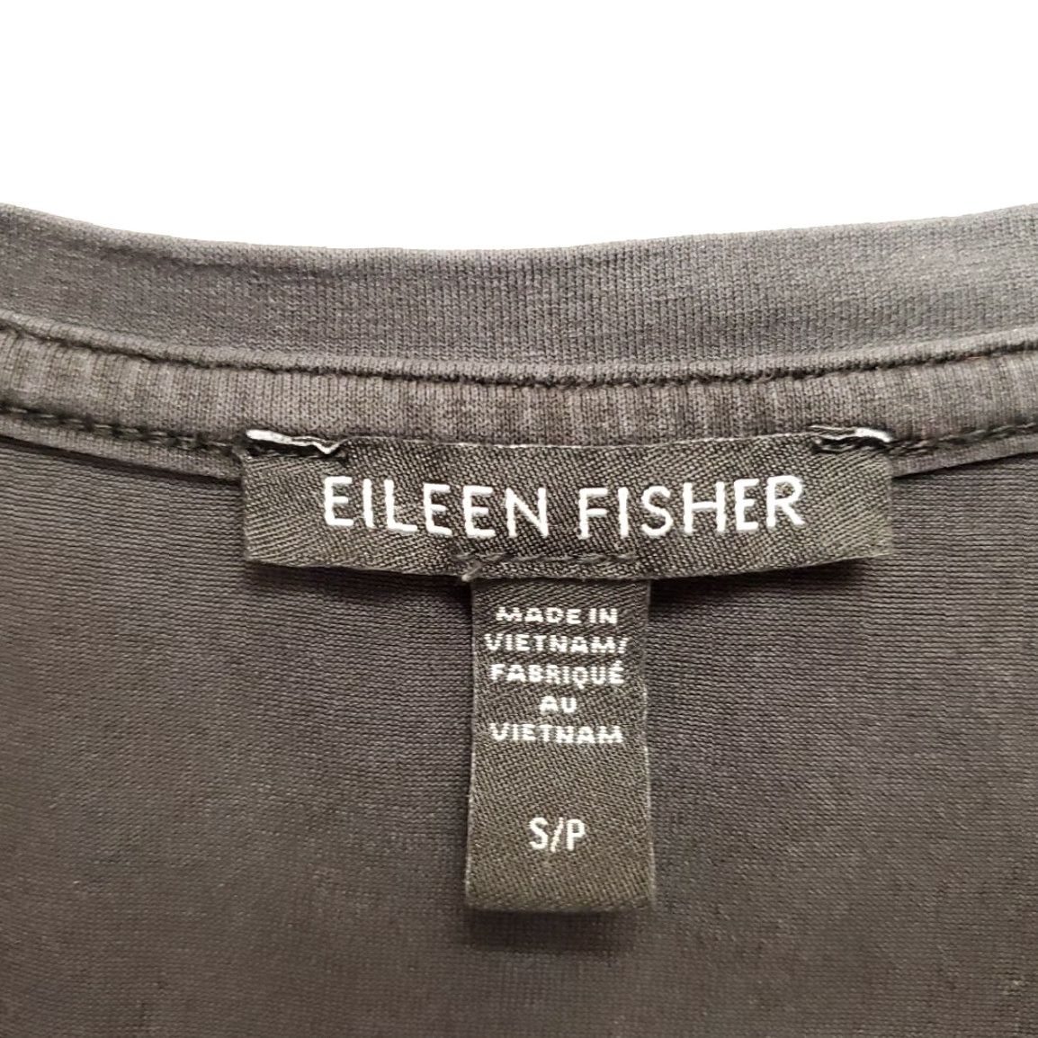 Eileen Fisher Eileen Fisher Top Womens Small Black Tencel Stretch Blend Sleeveless Lightweight Size S / US 4 / IT 40 - 2 Thumbnail