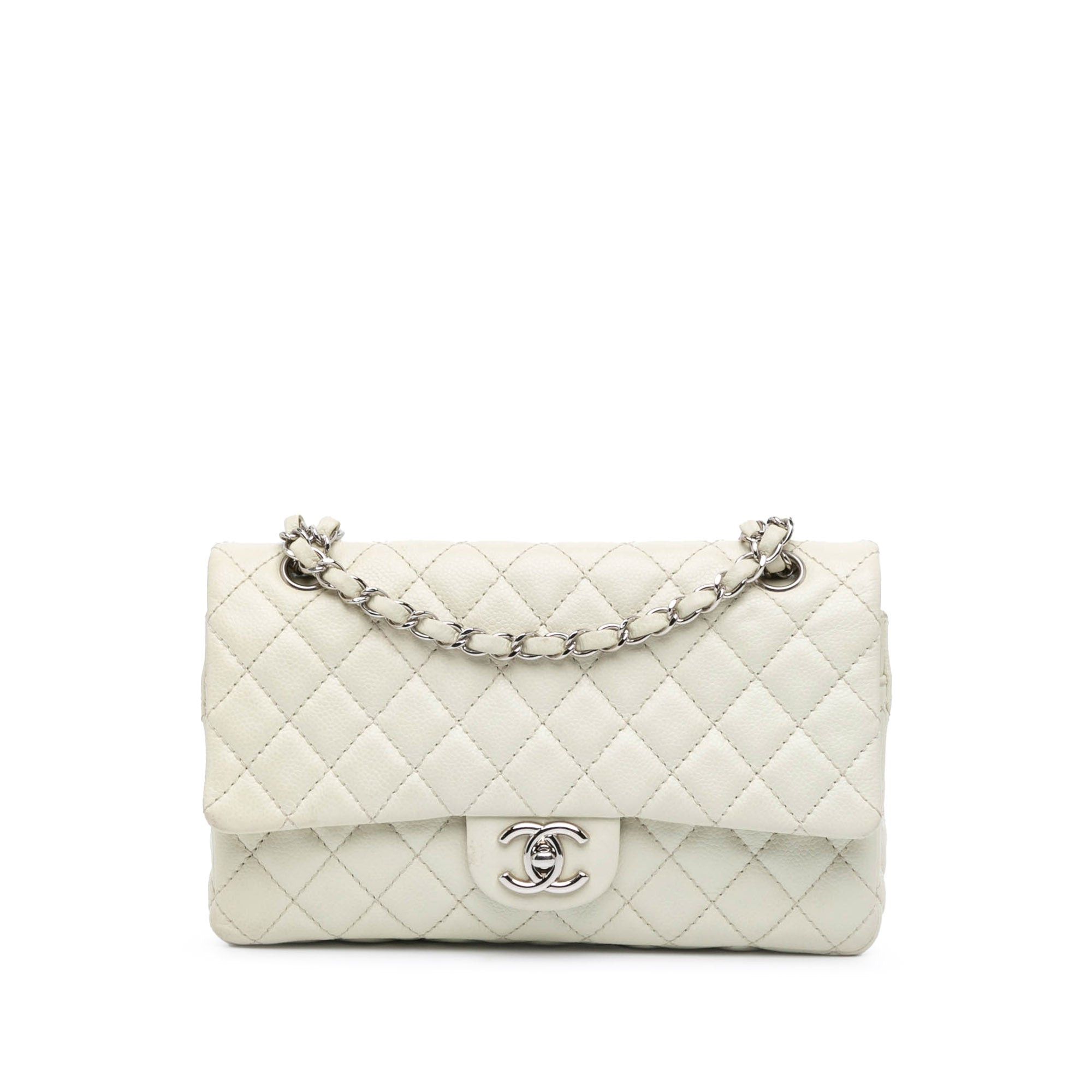 Chanel Chanel Medium Classic Caviar Double Flap White Size ONE SIZE - 1 Thumbnail