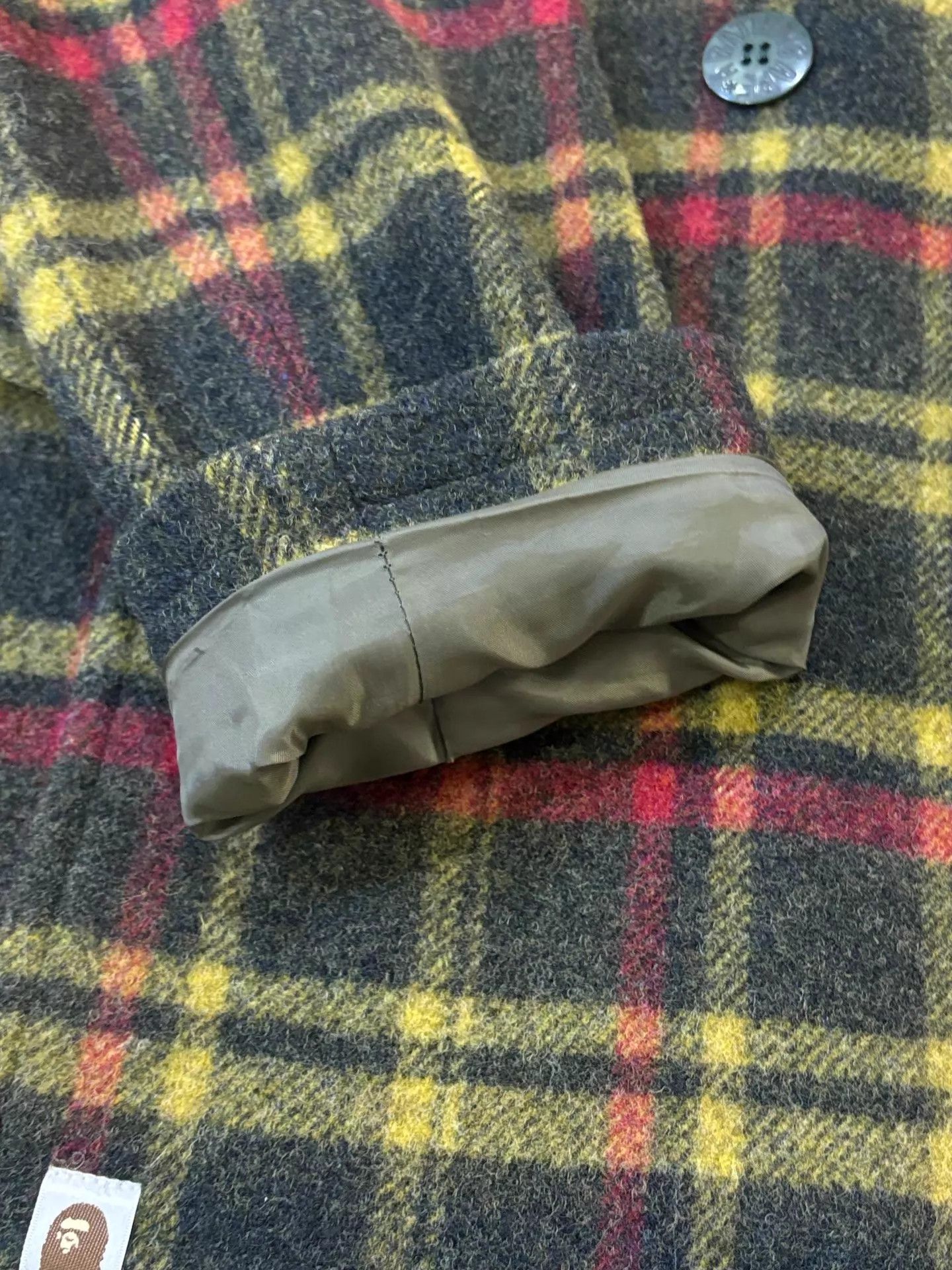 Bape BAPE CHECK WOOL DB OVERCOAT ISETAN EXCLUSIVE XL Size US XL / EU 56 / 4 - 7 Thumbnail