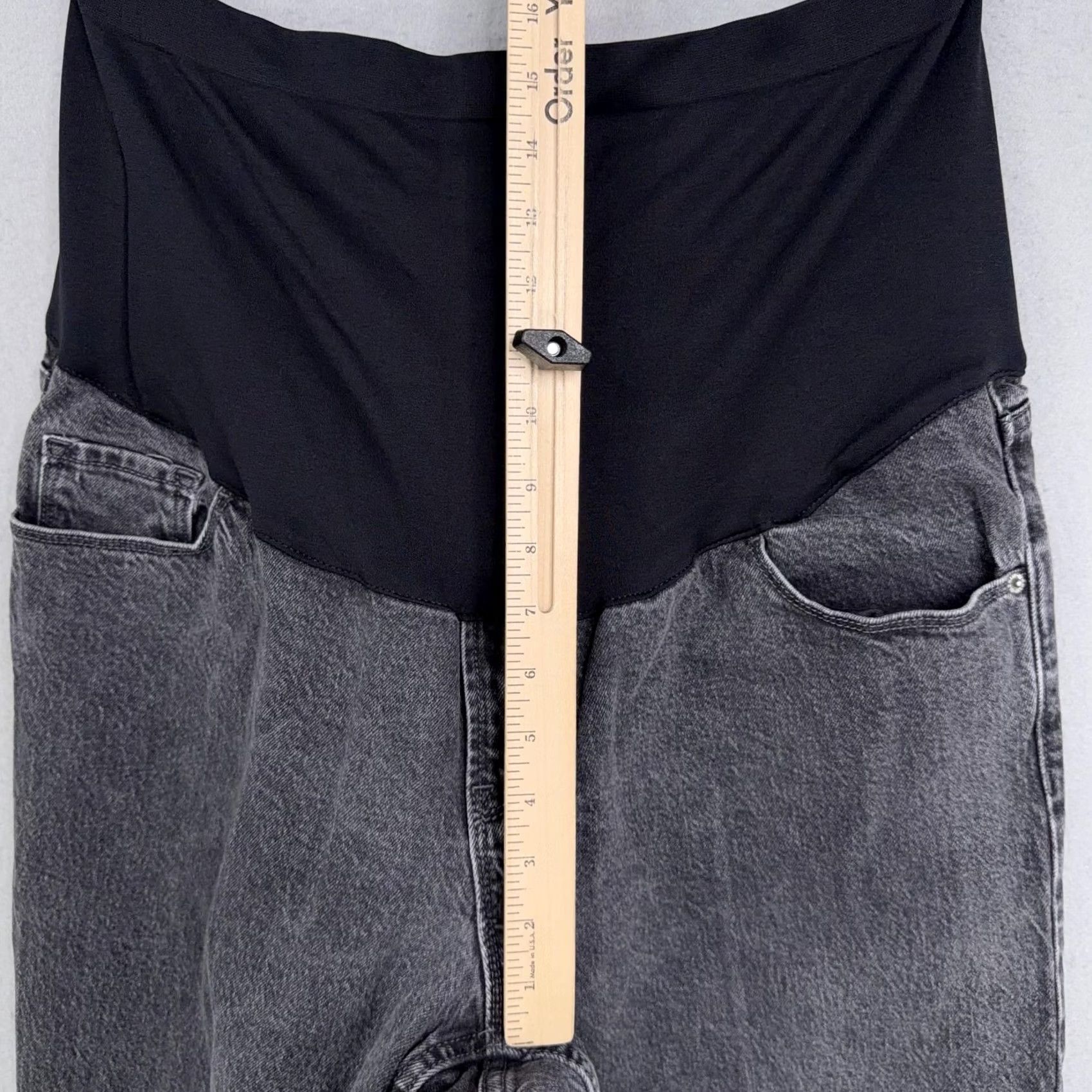 Old Navy Old Navy Jeans Maternity 16 Gray High Rise Wide Leg Charcoal Wash Denim Womens Size 38" / US 16 / IT 52 - 3 Thumbnail