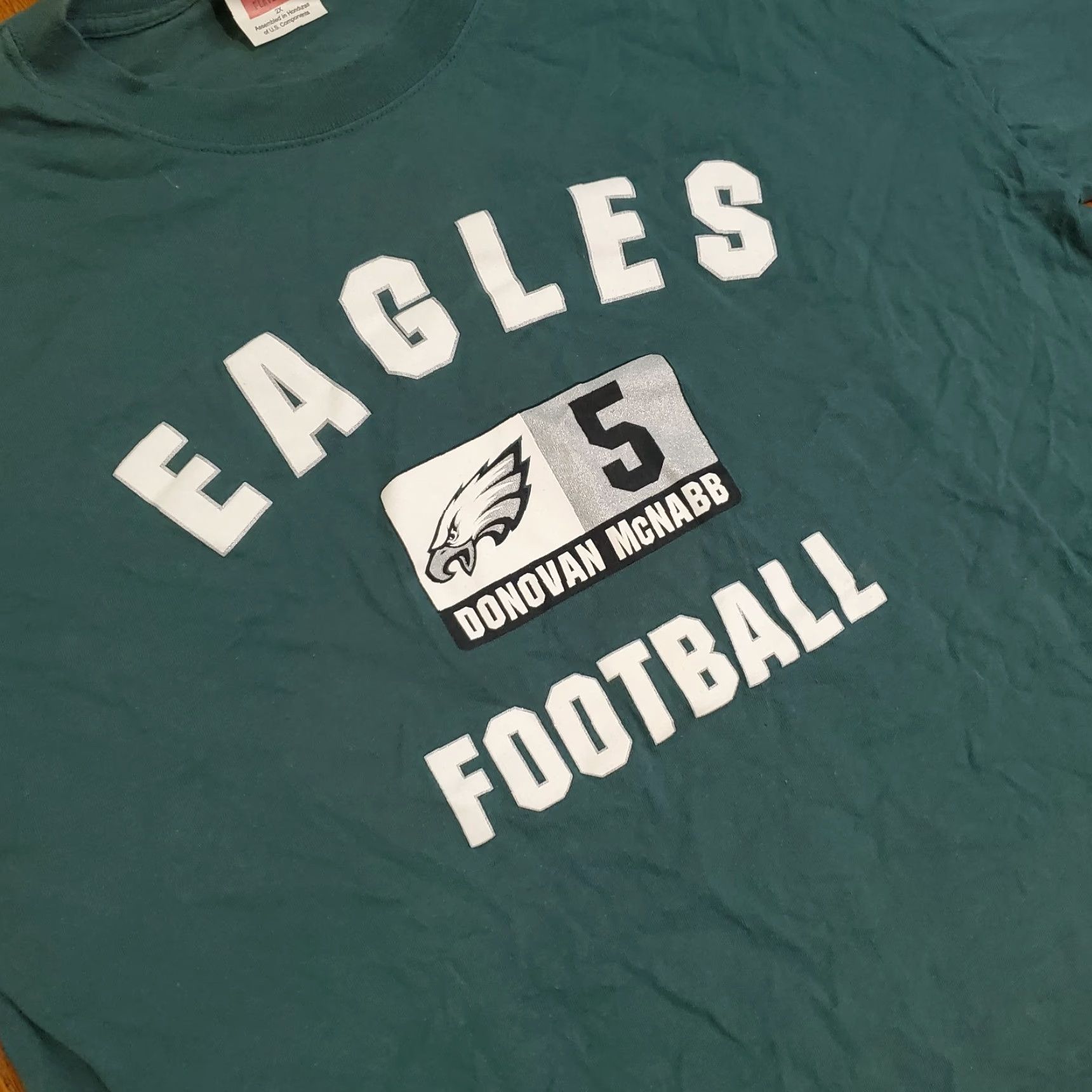 NFL VINTAGE NFL Donovan Mcnabb Eagles Shirt 2XL Green Shirt T-Shirt Men Short Sleeve Crew Neck Graphic Print All Seasons Eagles 90s Size US XXL / EU 58 / 5 - 2 Thumbnail