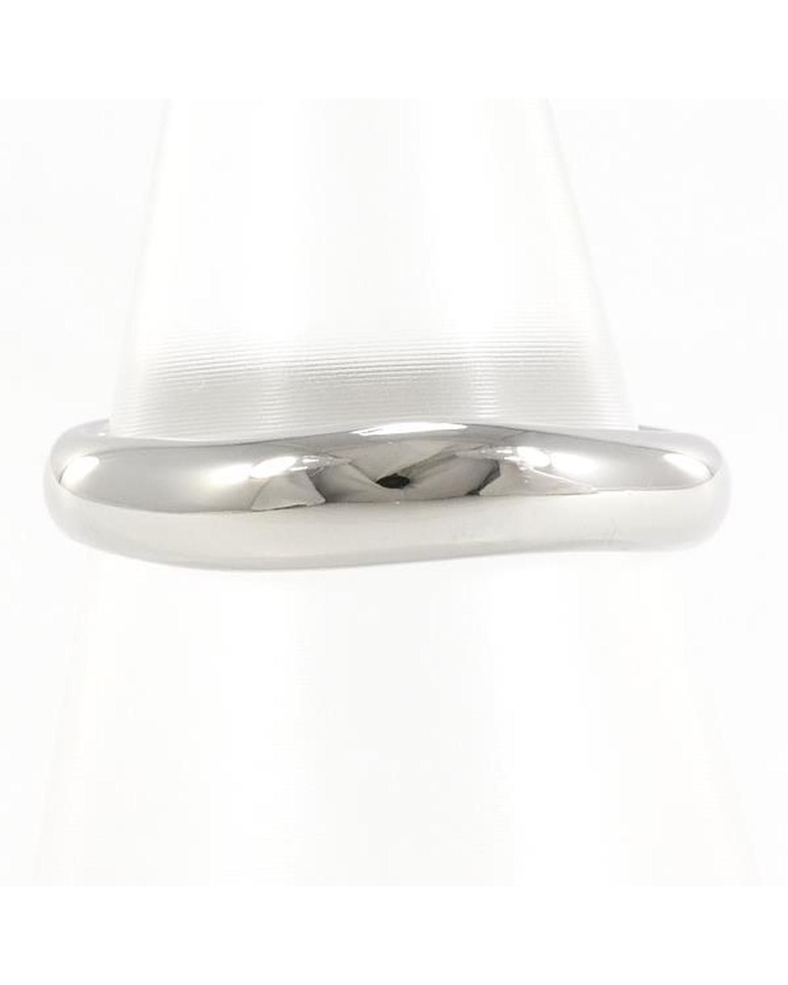 image of Curved Sapphire Ring In Silver, Women's