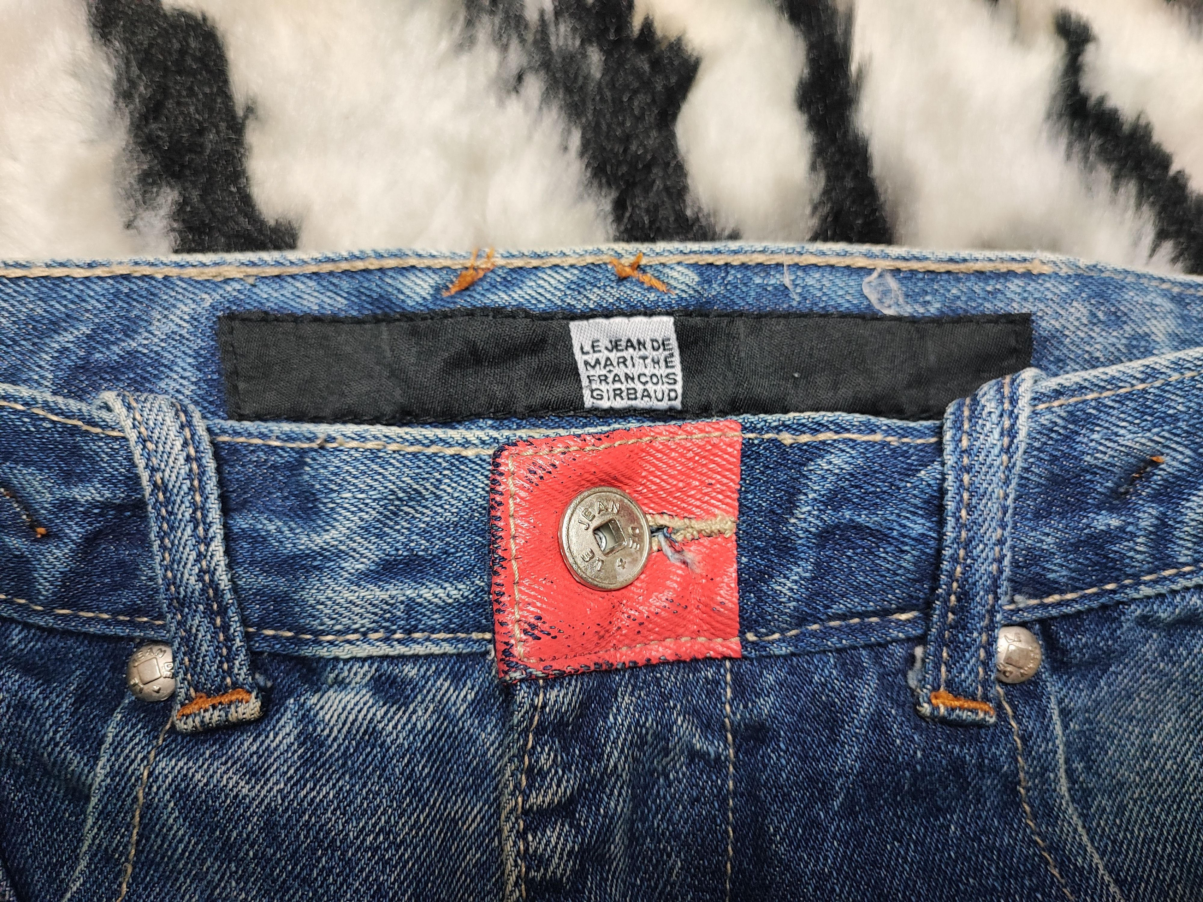 Marithe + Francois Girbaud Vintage MFG Trash Distress Grunge Erd Chrome Baggy Wide Leg Size US 28 / EU 44 - 9 Thumbnail