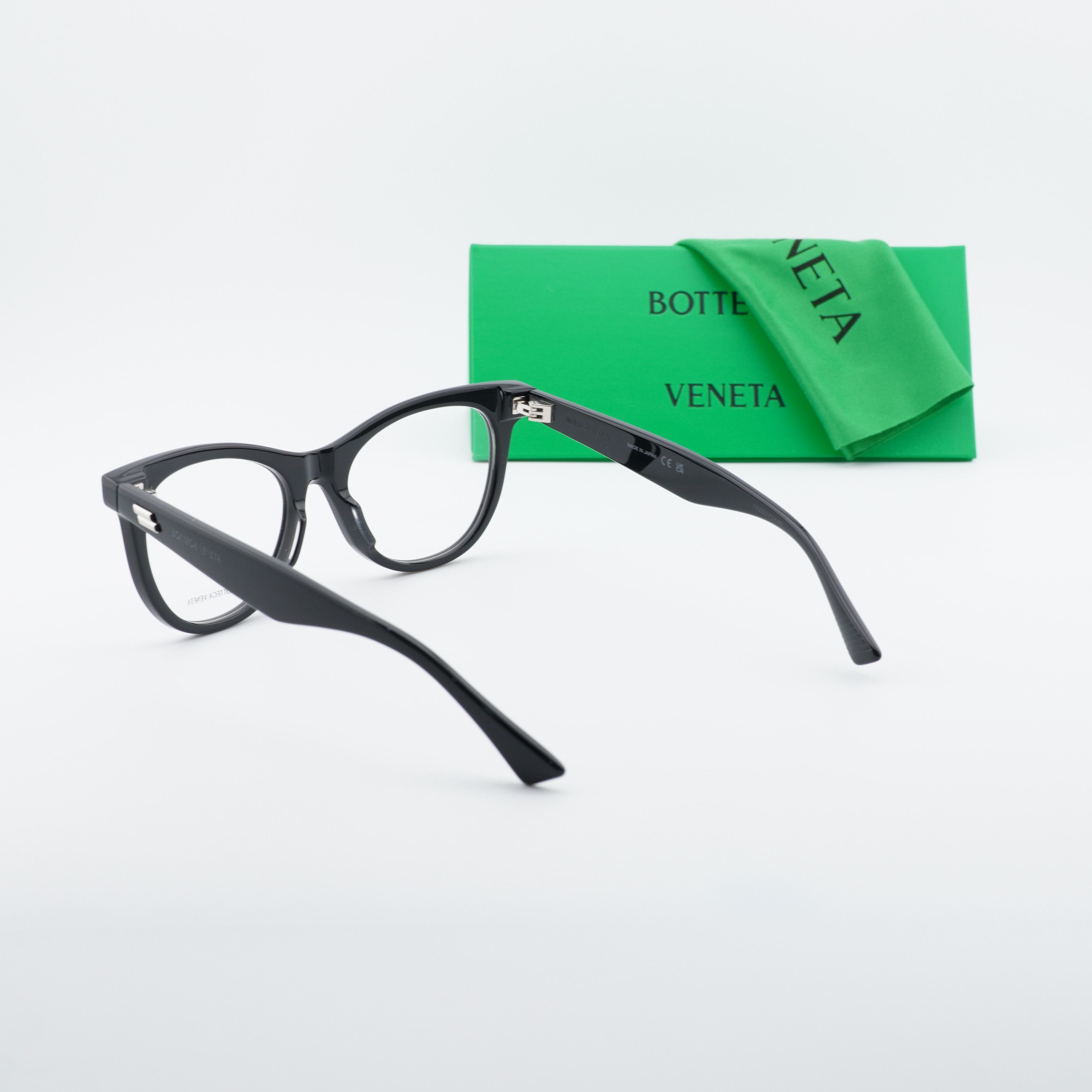 Bottega Veneta Bottega Veneta BV1064O 001 Eyeglasses Black 52mm Cat Eye Size ONE SIZE - 12 Thumbnail