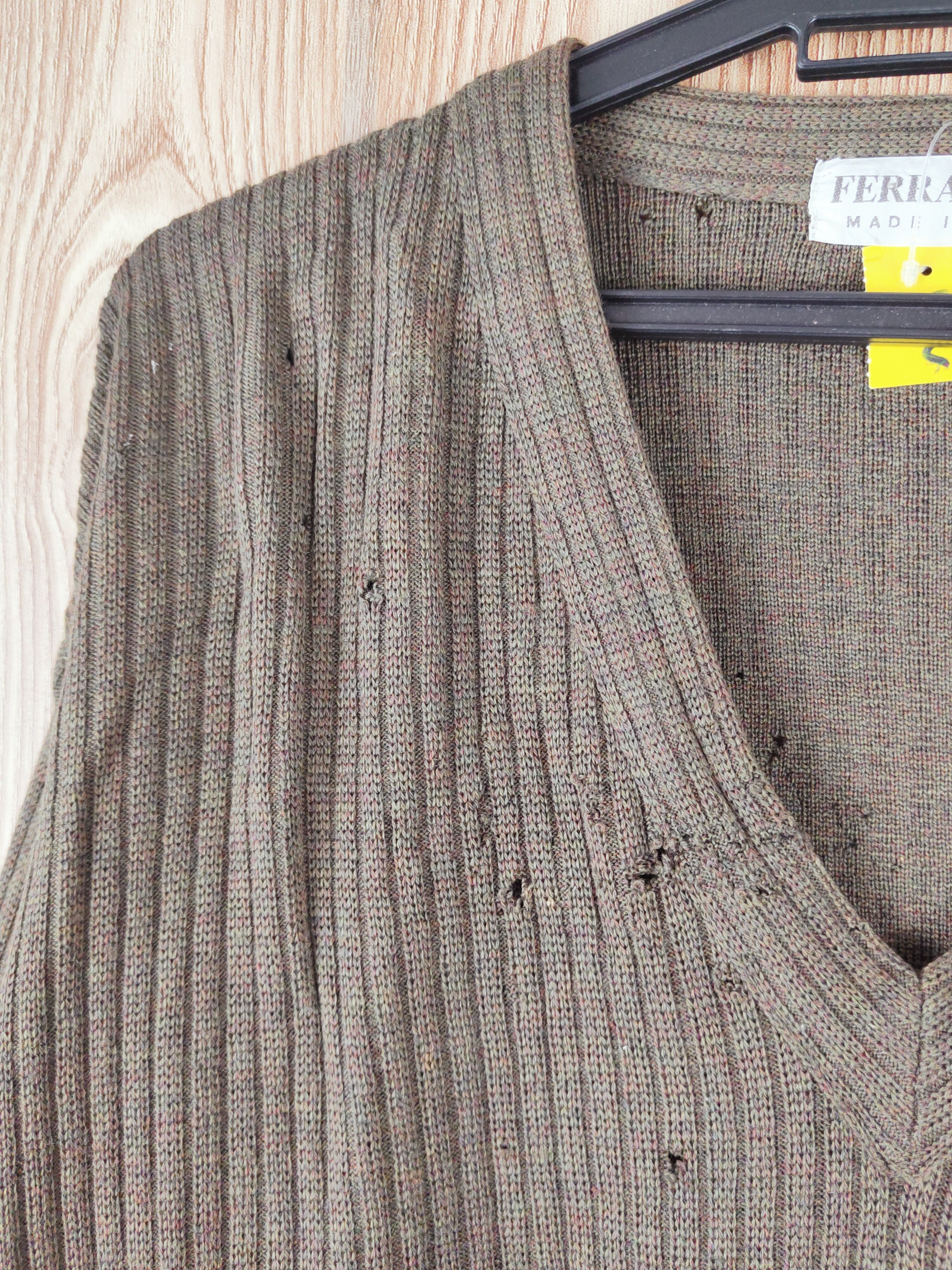 Vintage FerraMosca Italy designer ripped Knitwear Sweatshirts #W030 Size US L / EU 52-54 / 3 - 2 Thumbnail