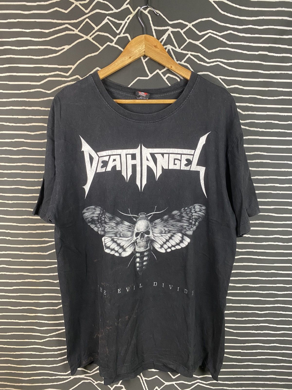Band Tees Death Angel Thrash Metal The Evil Divide (Faded/Distressed) Size US L / EU 52-54 / 3 - 1 Thumbnail