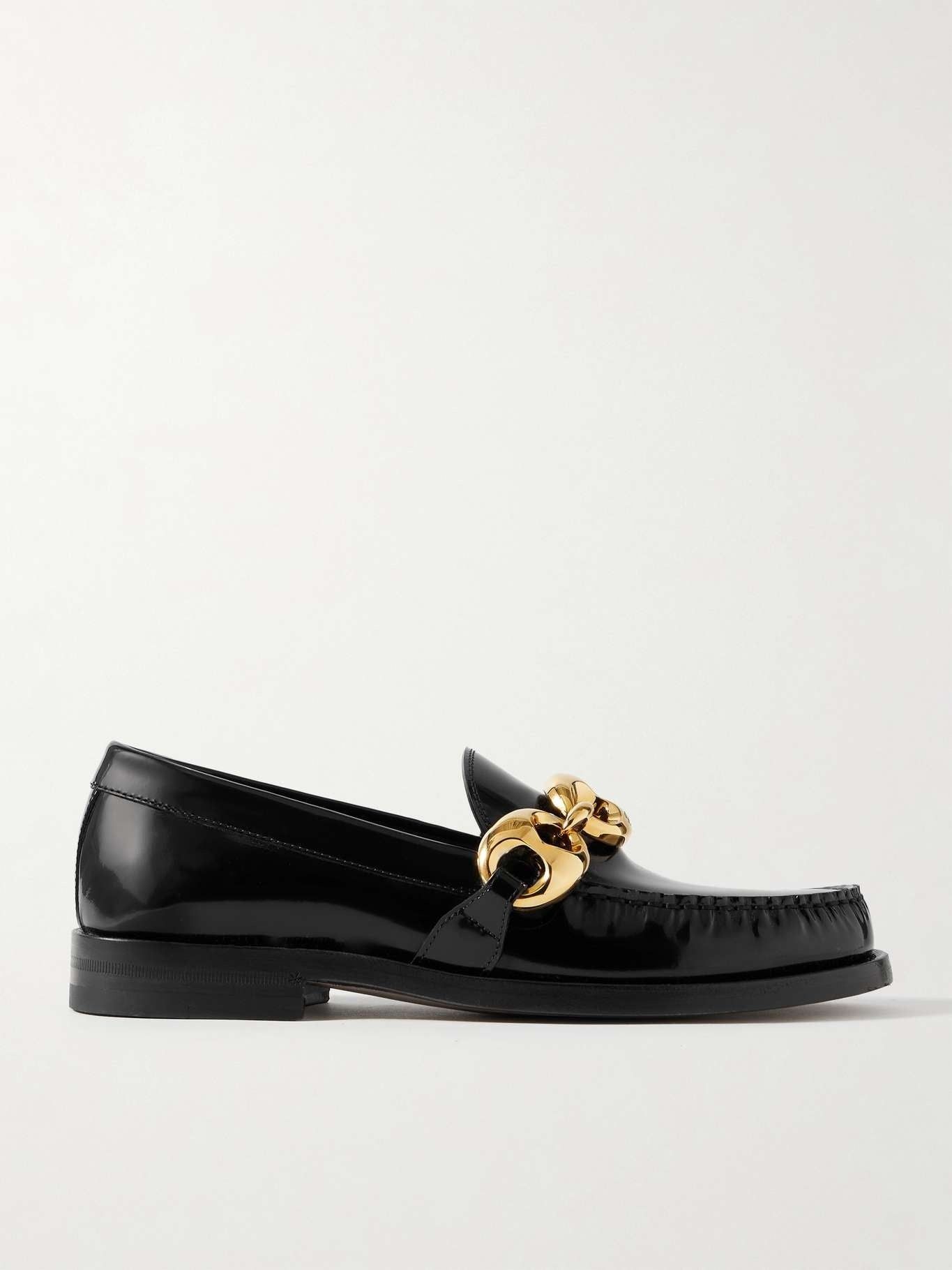 Gucci Gucci Marina chain embellished glossed leather loafers SIZE 36.5 Size ONE SIZE - 1 Thumbnail
