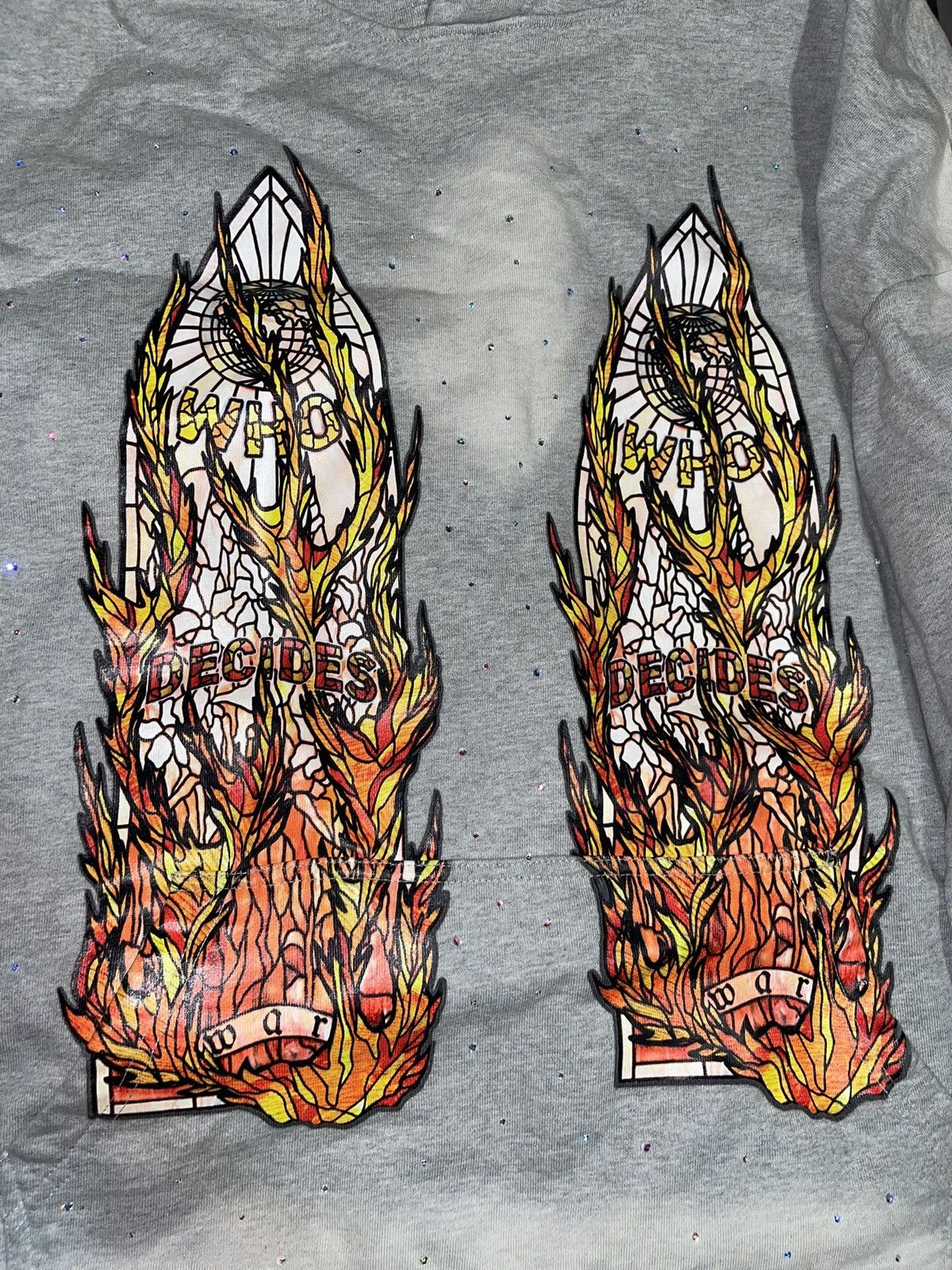 Who Decides War Who Decides War Flame Glass hooded Sweatshirt Size US XL / EU 56 / 4 - 3 Thumbnail