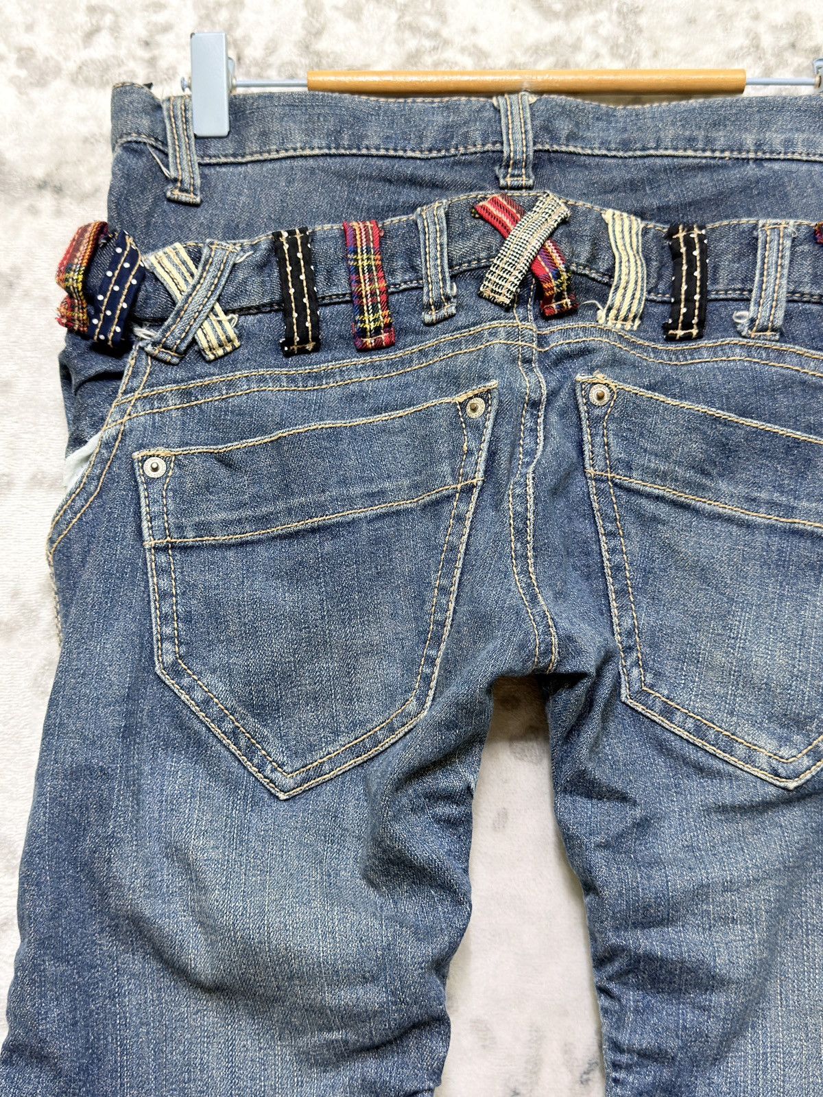 Hysteric Glamour Vintage Y2K Double Waist Punk Grunge Slim Fit Stacked Denim Size US 30 / EU 46 - 9 Thumbnail