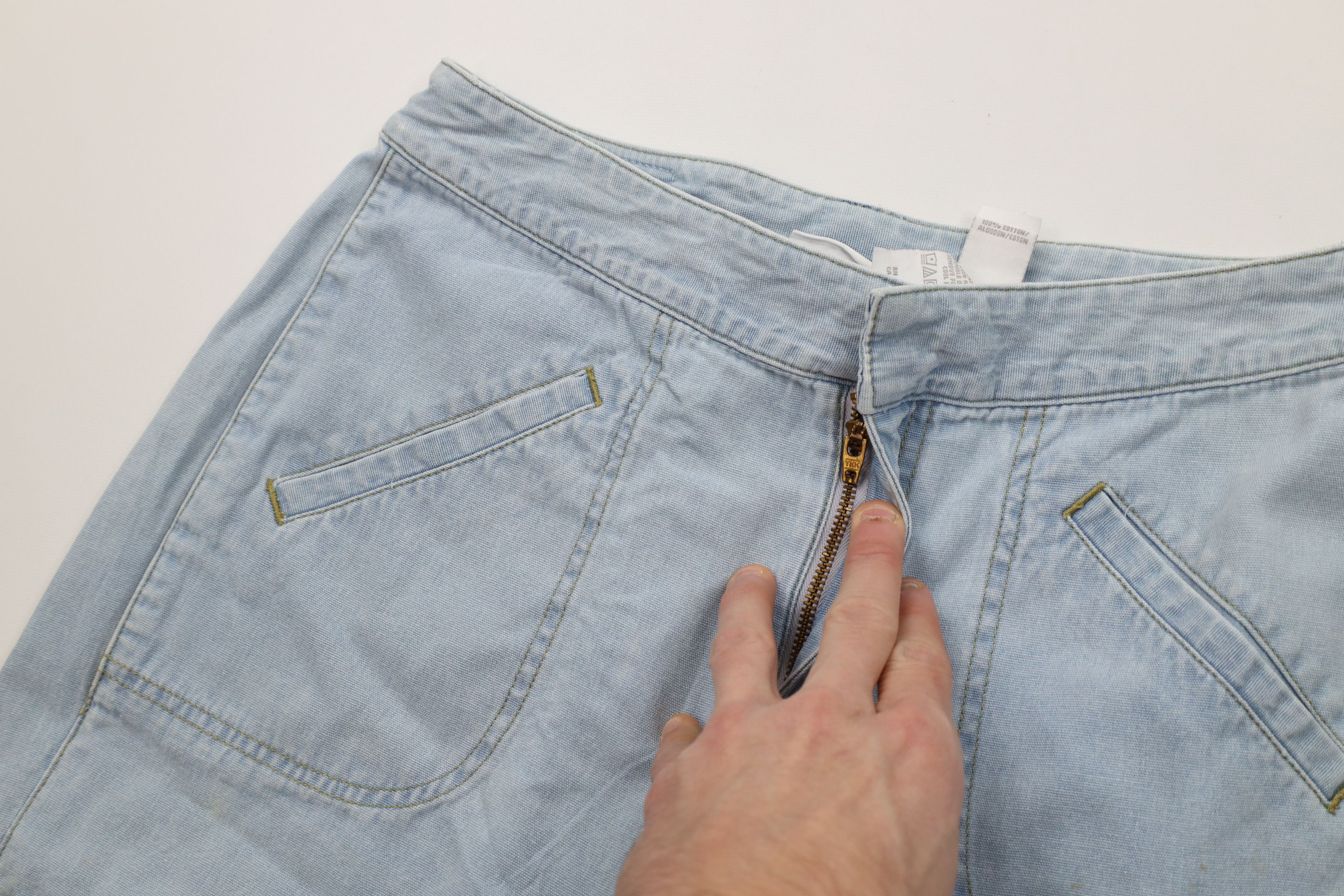 Vintage Vintage 90s Streetwear Stonewash Denim Shorts Blue Cotton Size 32" / US 10 / IT 46 - 6 Thumbnail