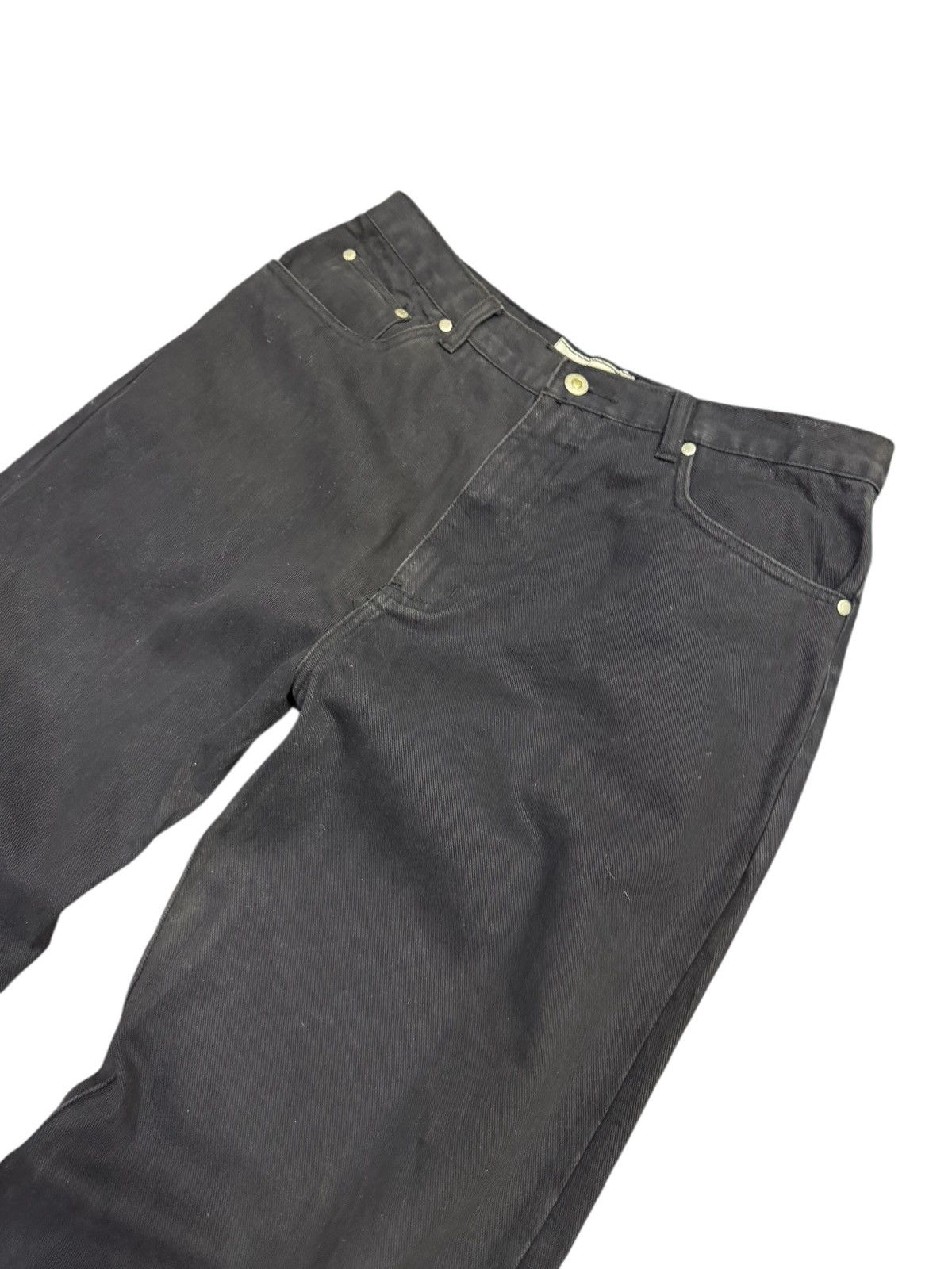 Sean John Vintage Sean Jean Super Black Baggy Denim Embroidered Size US 34 / EU 50 - 2 Thumbnail
