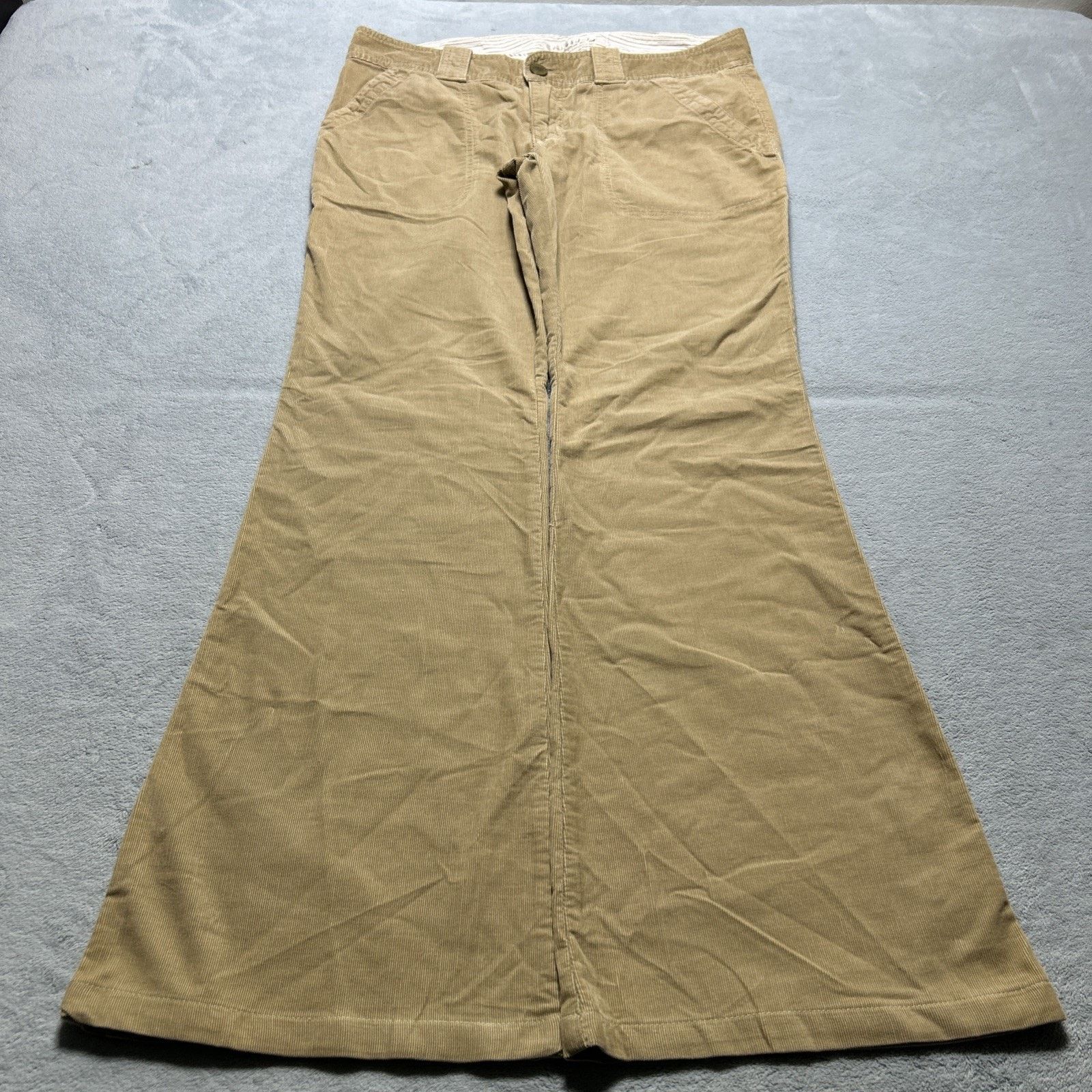 Abercrombie & Fitch Corduroy Beyond Baggy Pants 8 33x31 Wide Leg Hamilton Baggie Size 30" / US 8 / IT 44 - 2 Thumbnail