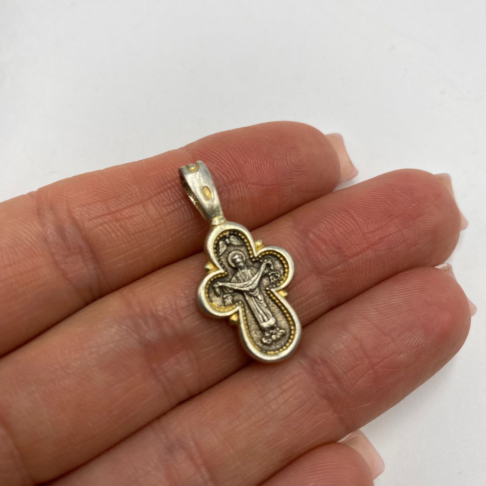 Vintage Vintage Orthodox Double-Sided Pendant - 925 Sterling Silver Size ONE SIZE - 4 Thumbnail
