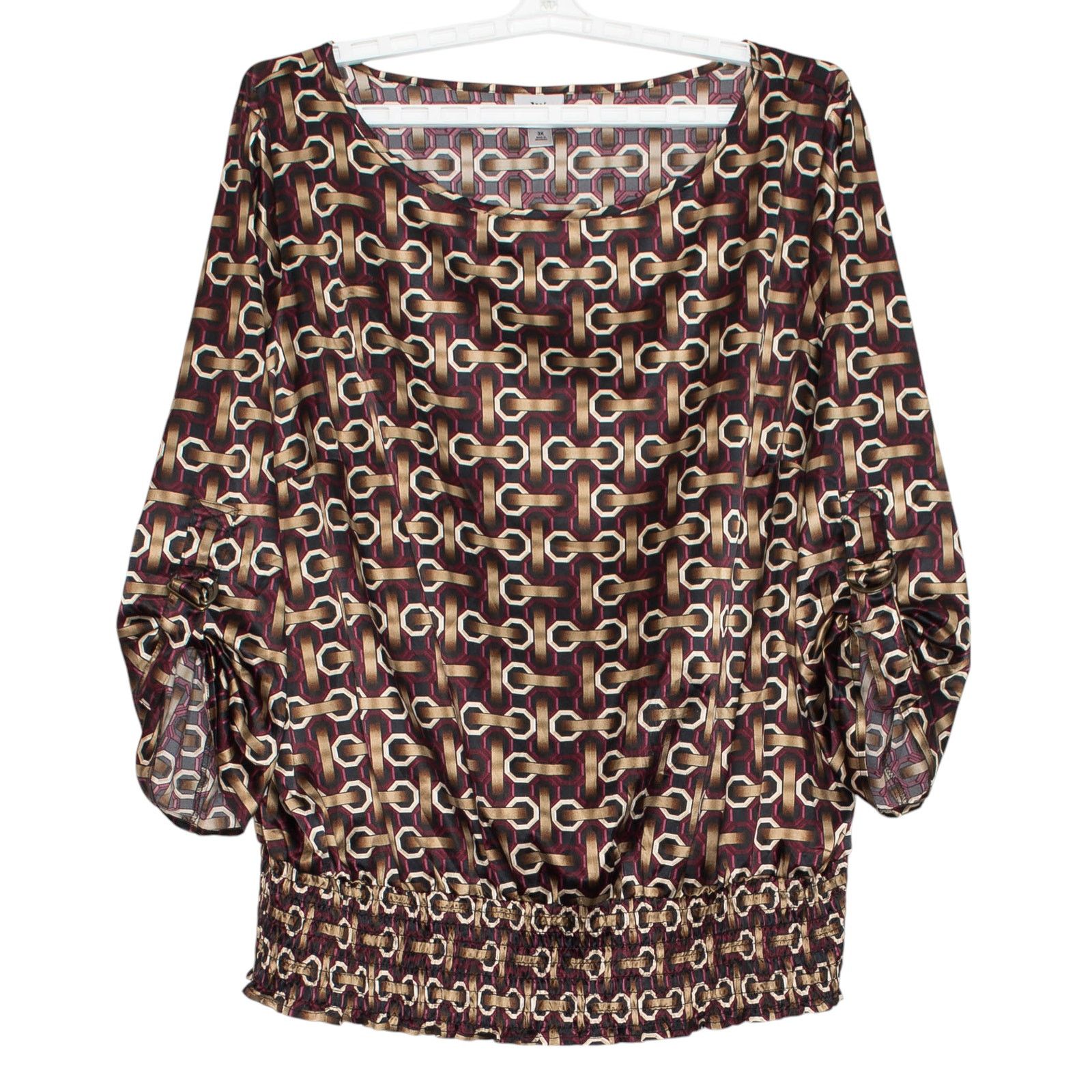 Worthington Worthington Y2K Chain Abstract Retro Top Plus Size 3X Career Size 3XL / US 20-22 - 1 Thumbnail