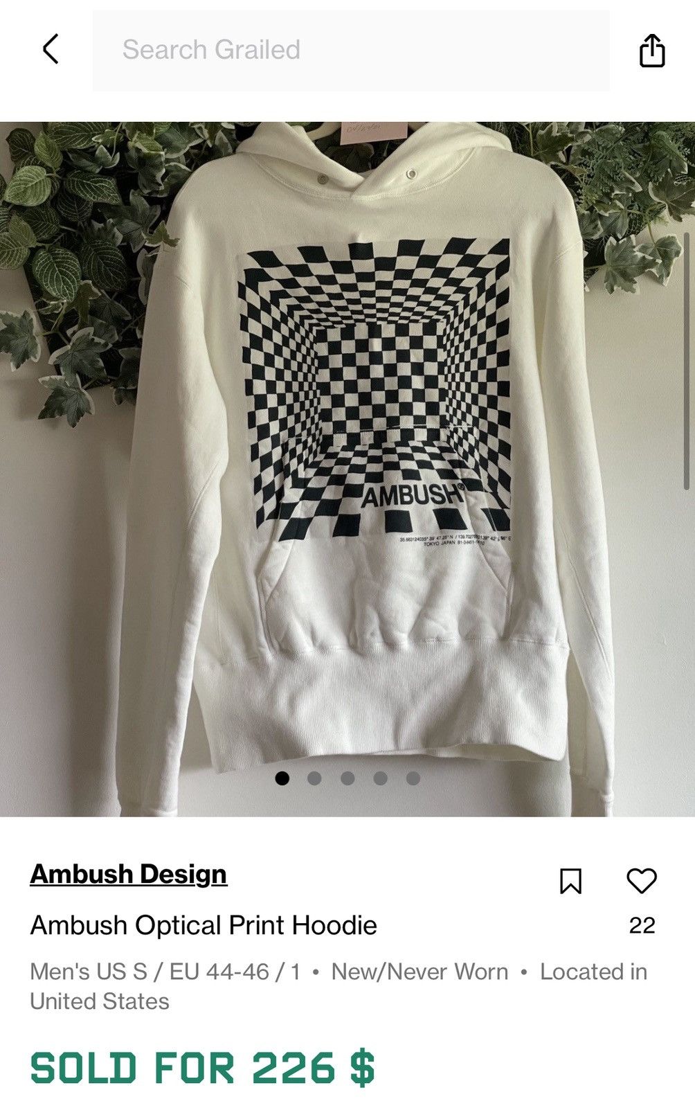 Ambush Design Ambush Japan Optical check Print Hoodie Size US M / EU 48-50 / 2 - 4 Thumbnail