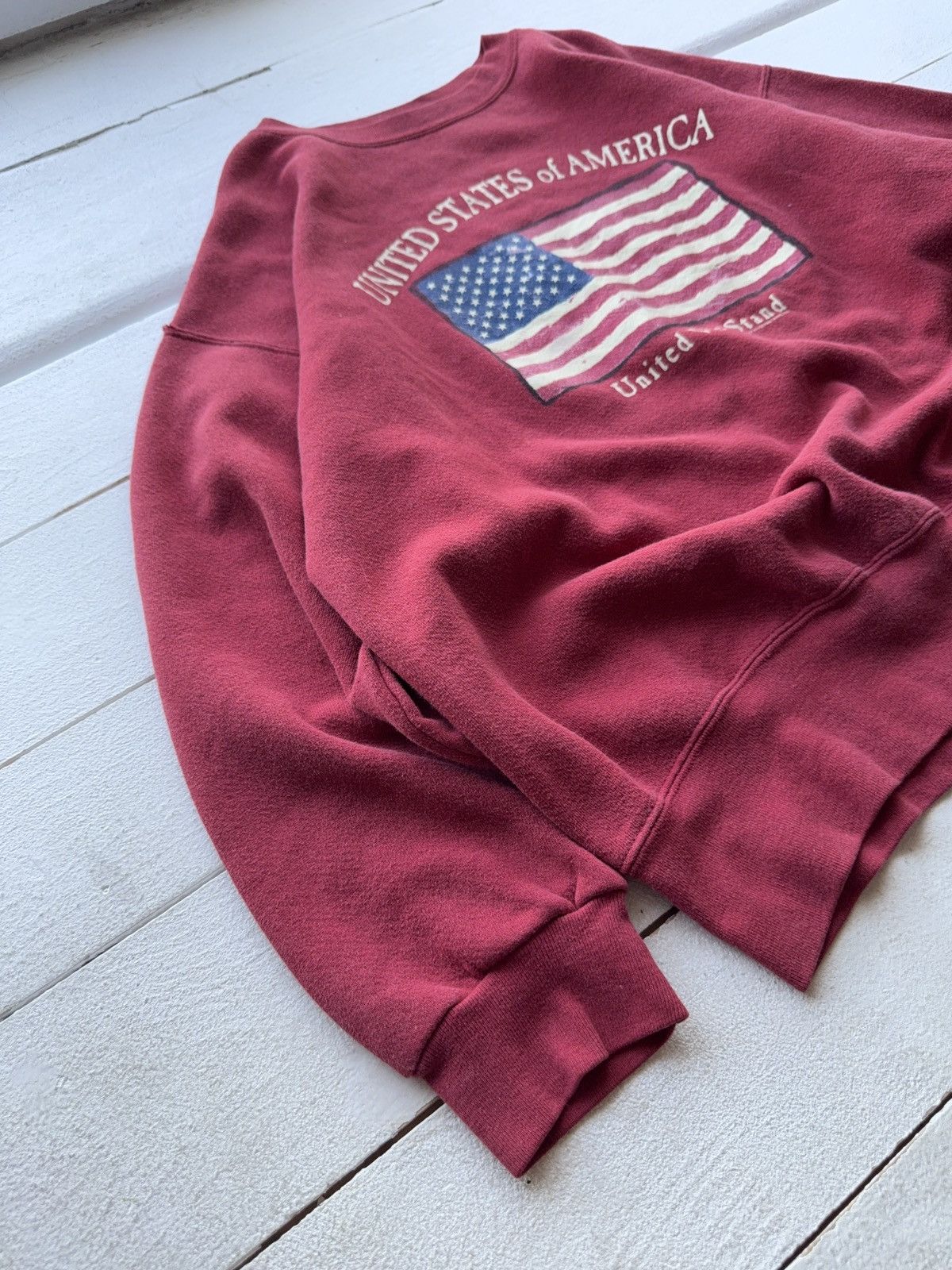 Vintage Vintage 90s USA 🇺🇸 United We Stand Patriot Sweatshirt Size US L / EU 52-54 / 3 - 2 Thumbnail