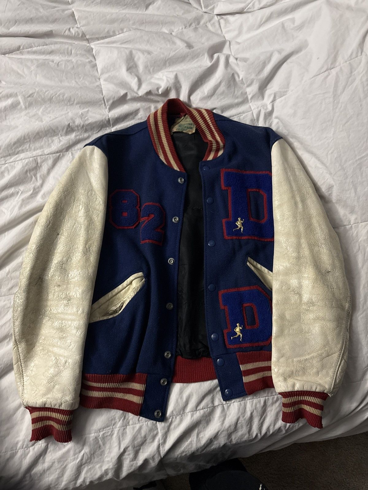 Vintage Old 80s Letterman Size US S / EU 44-46 / 1 - 1 Thumbnail