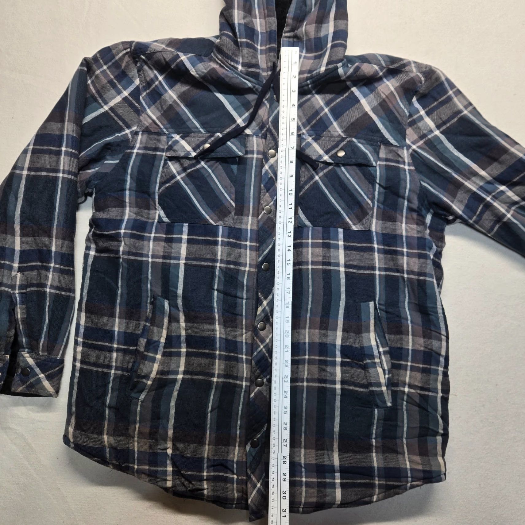 Vintage Sonoma Southwestern Blue Plaid Chore Jacket Over Shirt Snap Button Up Men's XL Size US XL / EU 56 / 4 - 6 Thumbnail