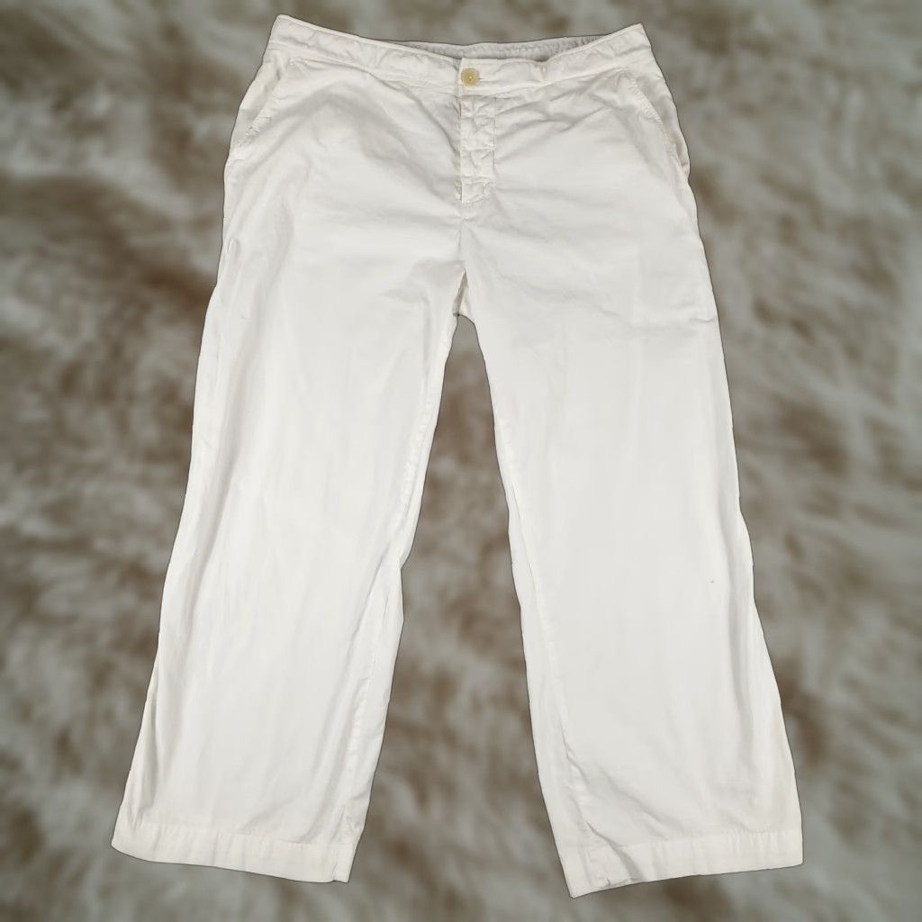 James Perse James Perse Chino Pants Mens 36x29 White Relaxed Flat Front Trousers Size US 36 / EU 52 - 1 Thumbnail