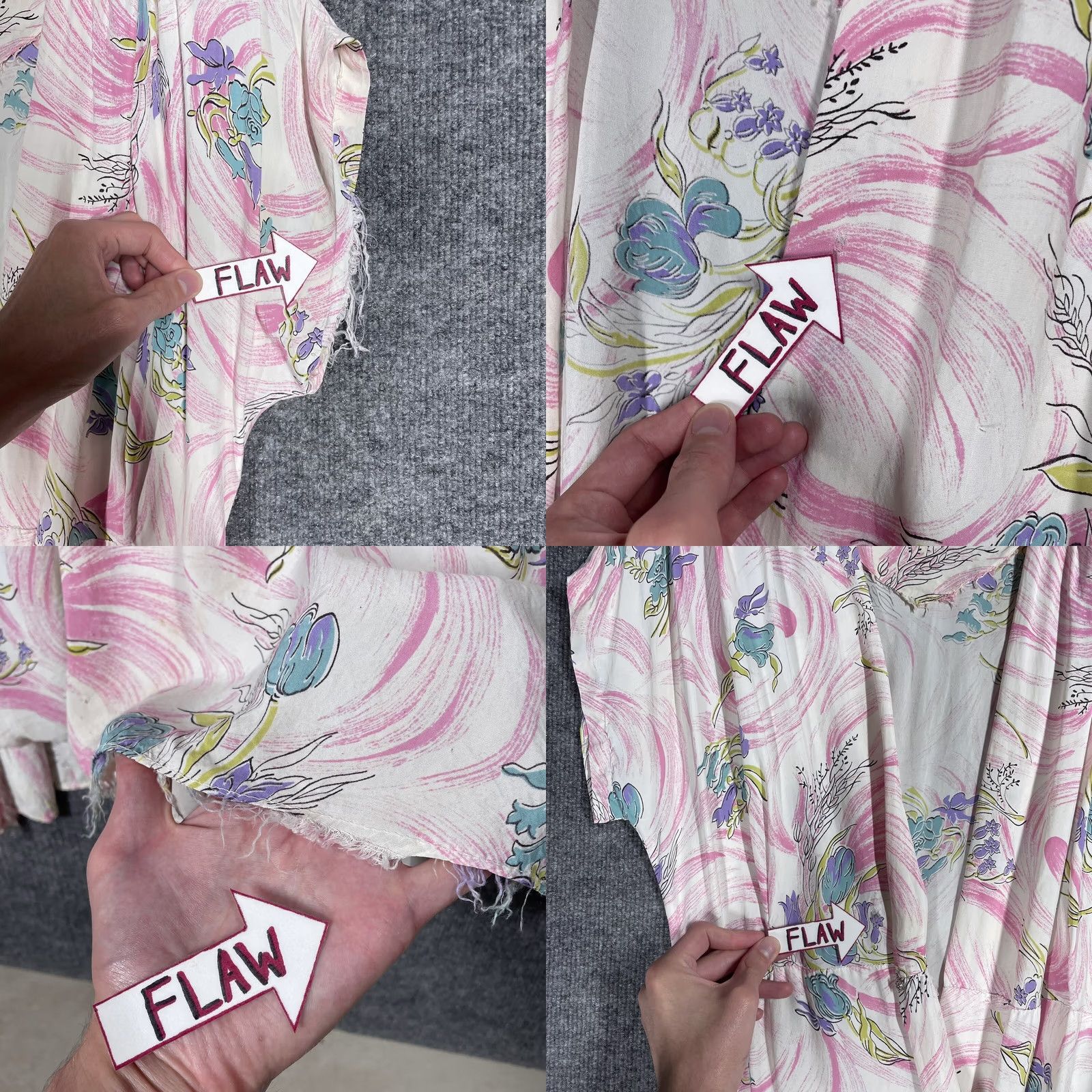 Pinko VINTAGE 40s Rayon Hawaiian Floral Wrap Dress Womens Small Pink Handmade Size S / US 4 / IT 40 - 8 Thumbnail