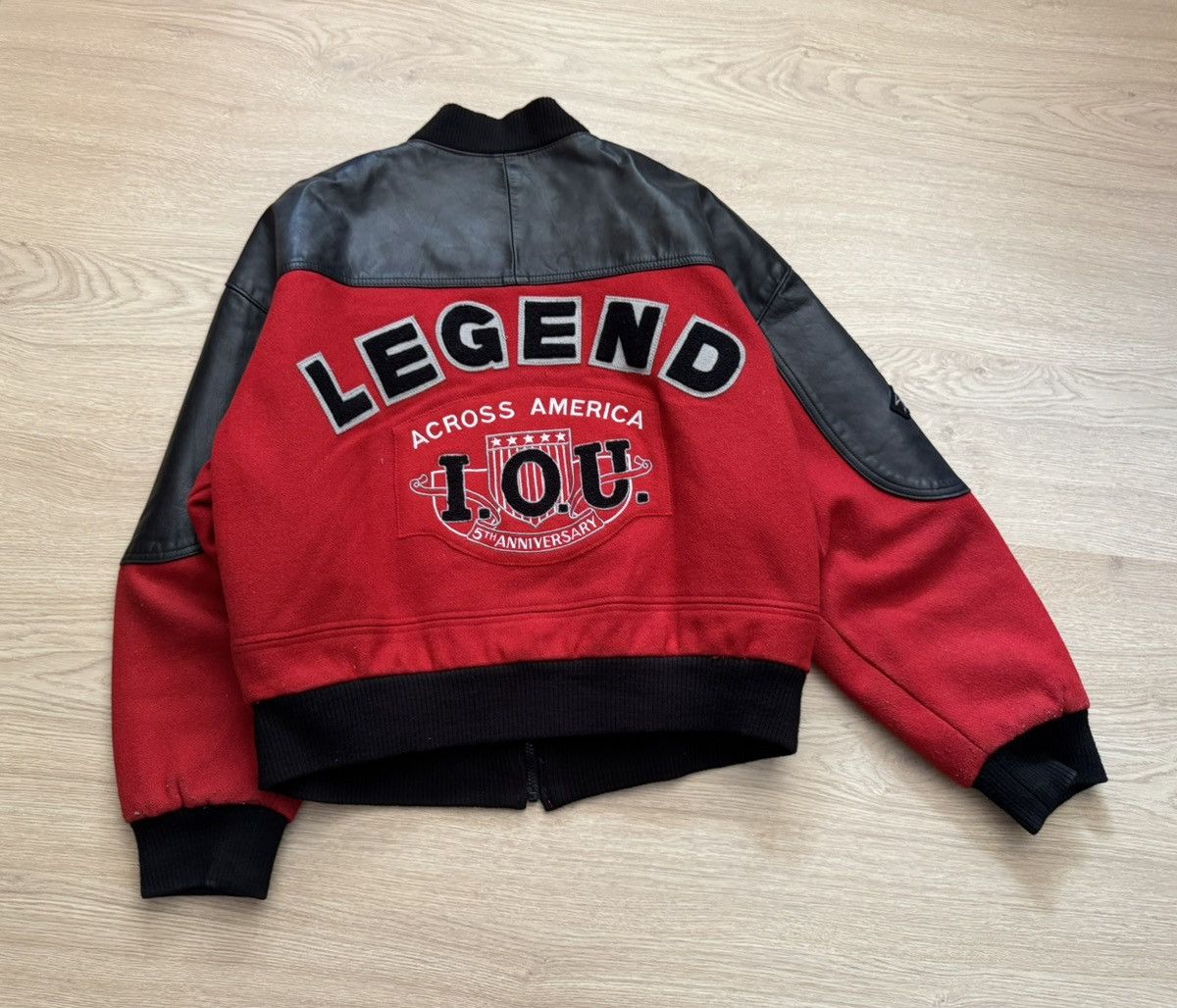 Genuine Leather Vintage 90’s Legend Across America Leather Bomber Jacket Size US L / EU 52-54 / 3 - 6 Thumbnail