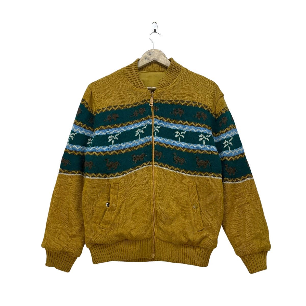 Native × Vintage Japanese Brand Reversible Native Knit Animal Jacket Size US M / EU 48-50 / 2 - 2 Thumbnail