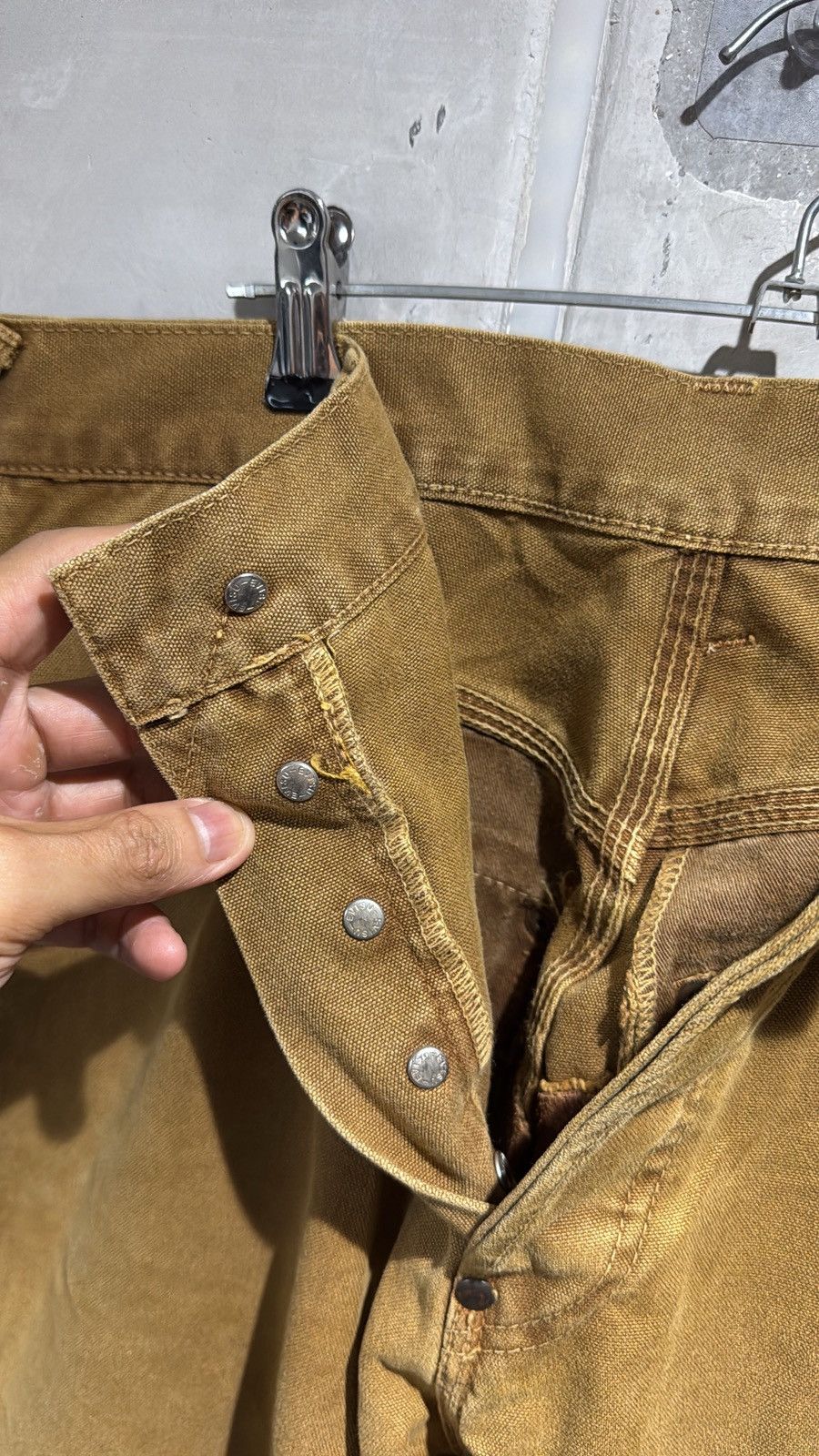 Evisu Rare EVISU Yamane Deluxe Canvas Pants Suede Leather Daicock Size US 32 / EU 48 - 15 Thumbnail