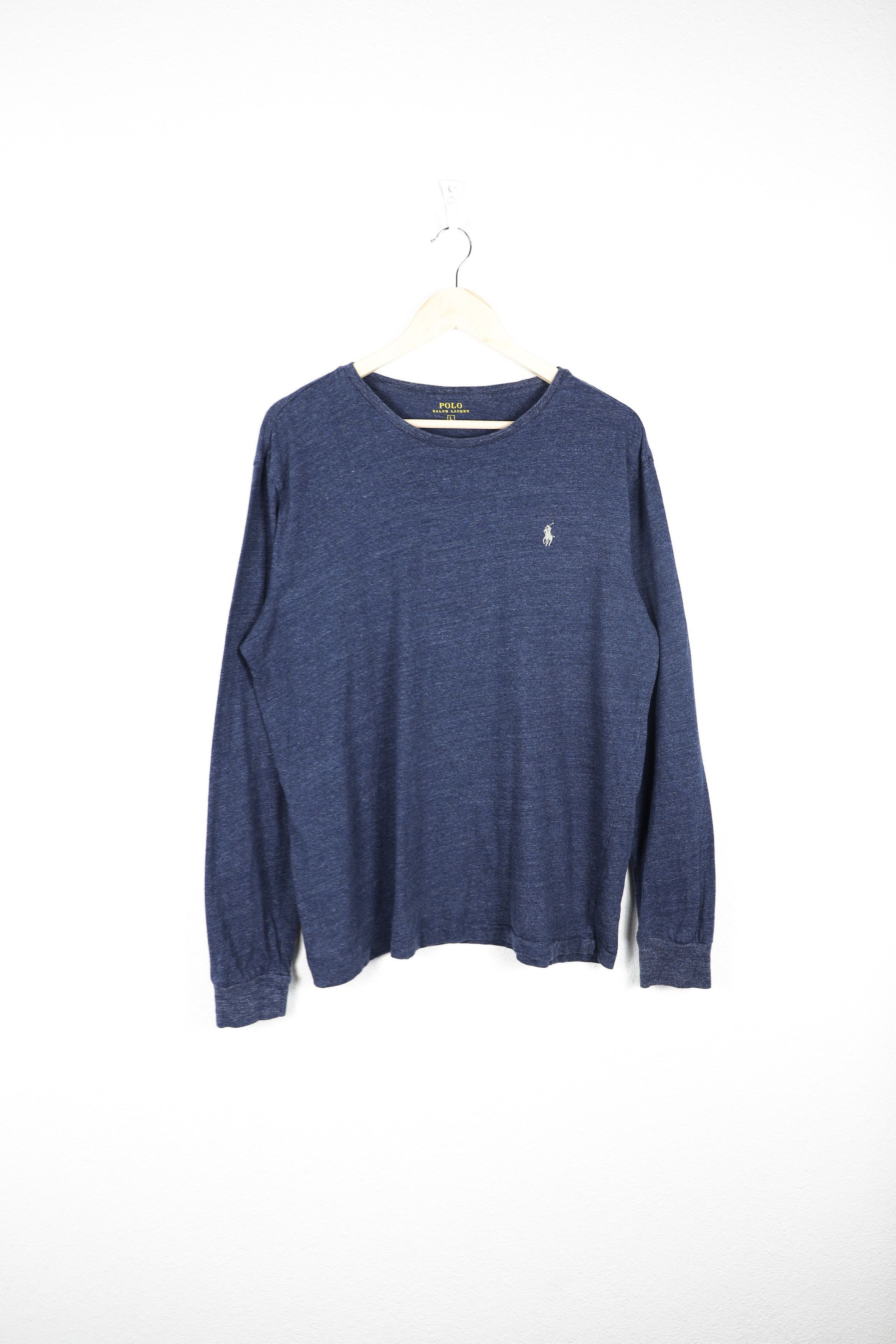 Polo Ralph Lauren × Ralph Lauren Polo Ralph Lauren Logo Navy Long Sleeve T-shirt Tee Size US L / EU 52-54 / 3 - 1 Thumbnail