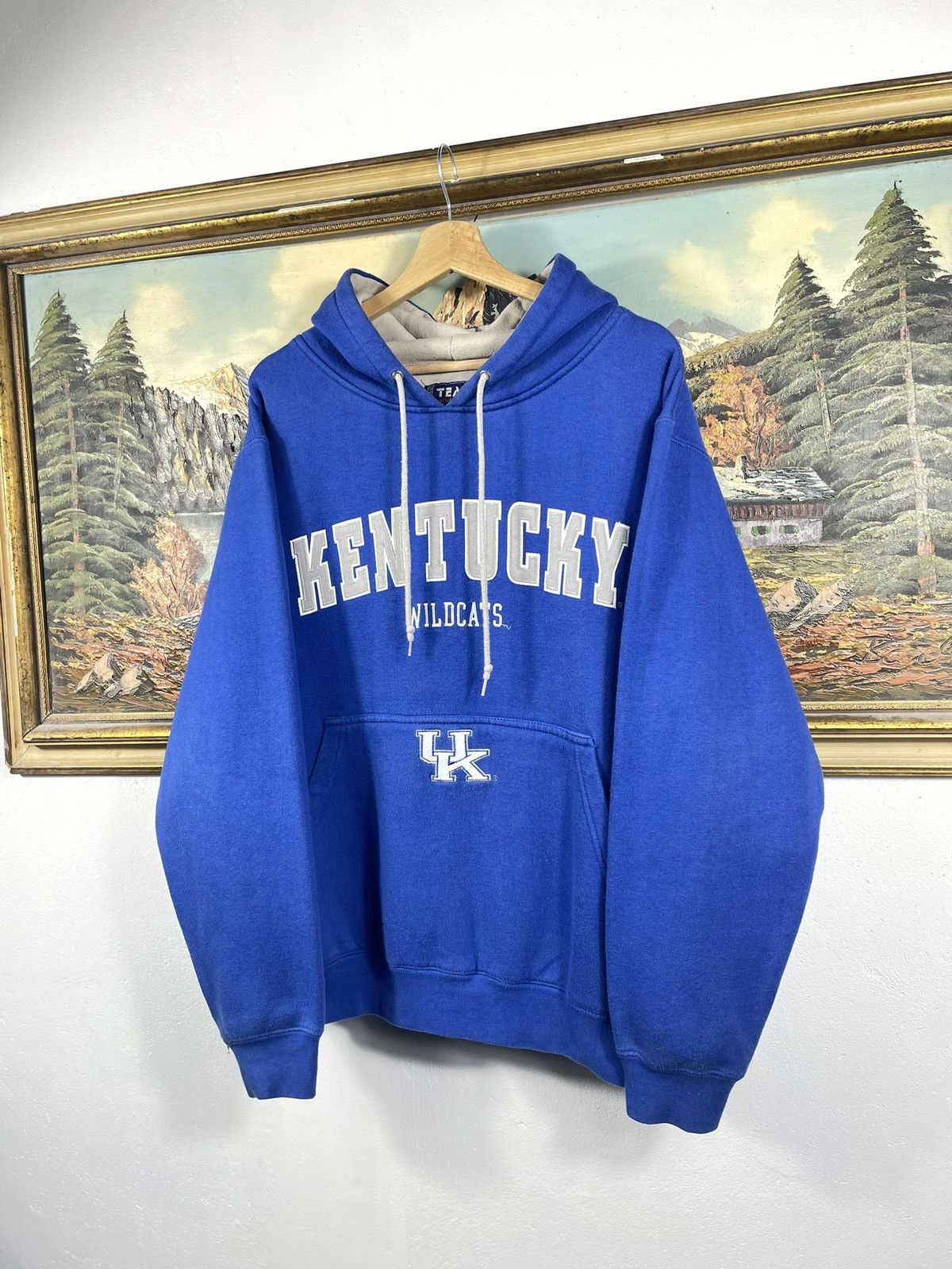 Vintage Retro 90s Kentucky Wildcats Hoodie Spellout Embroidery Logo Size US M / EU 48-50 / 2 - 2 Thumbnail