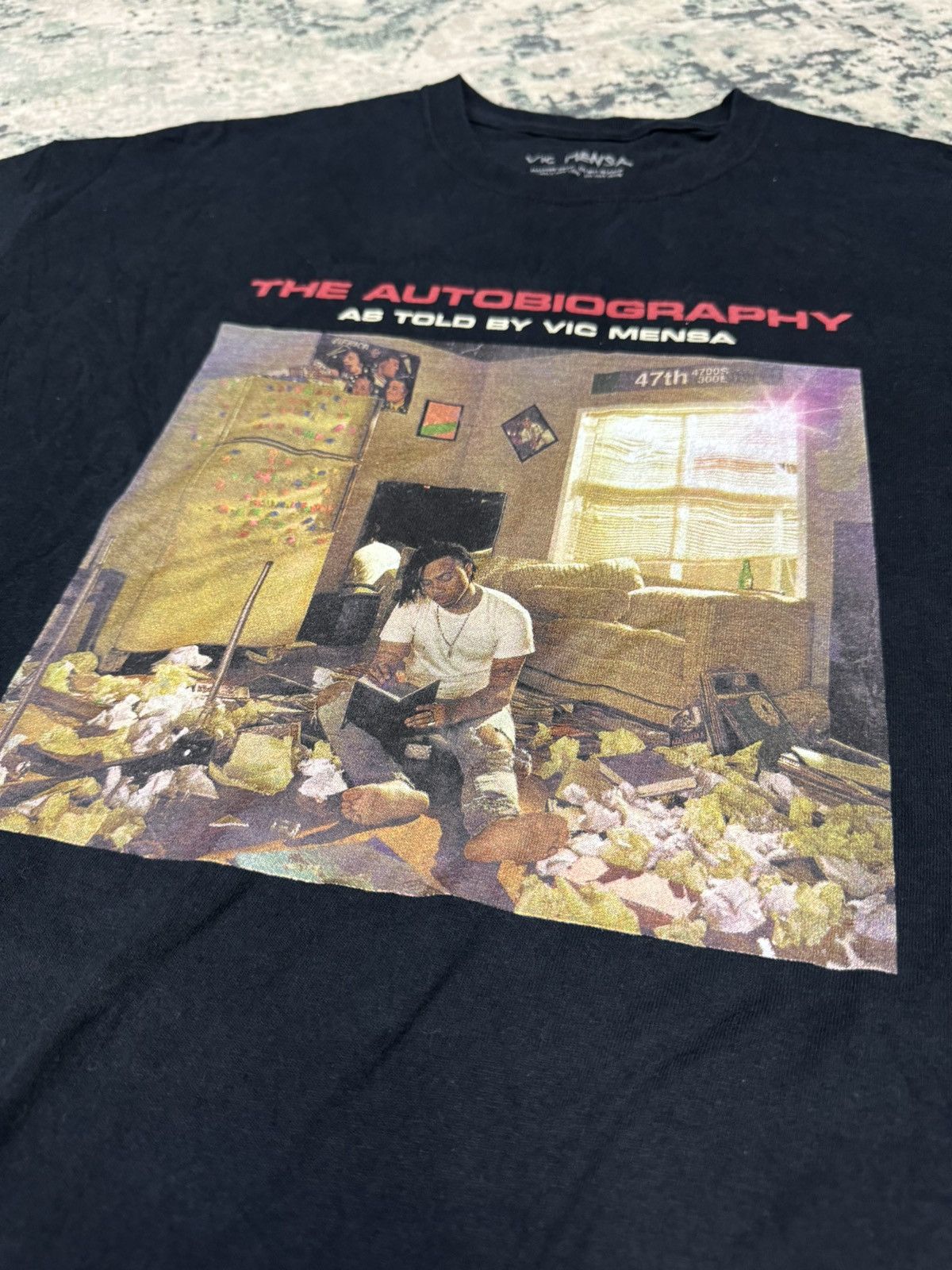 Japanese Brand × Rap Tees VIC MENSA THE AUTOBIOGRAPHY 2017 ALBUM RAP SHIRT Size US XL / EU 56 / 4 - 5 Thumbnail