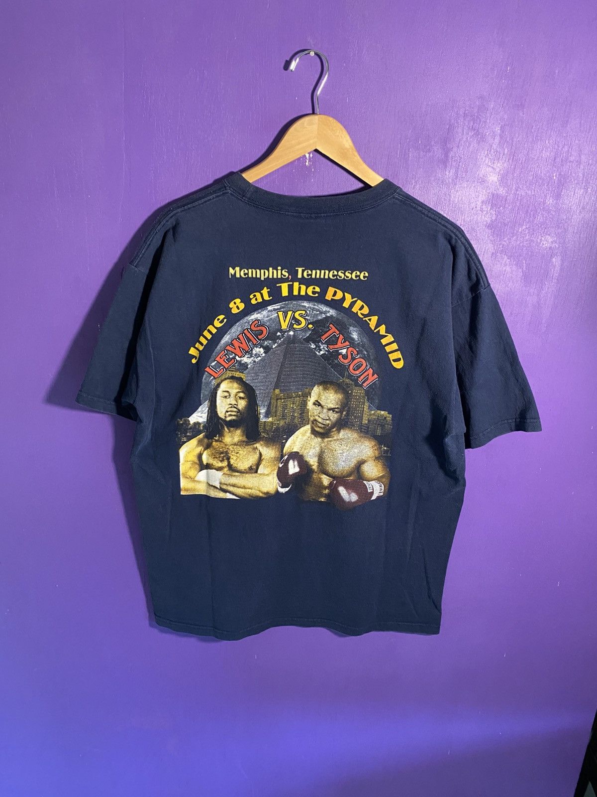 Other Vintage 90s Tyson Vs Lewis rumble on the river t-shirt Size US XL / EU 56 / 4 - 2 Thumbnail