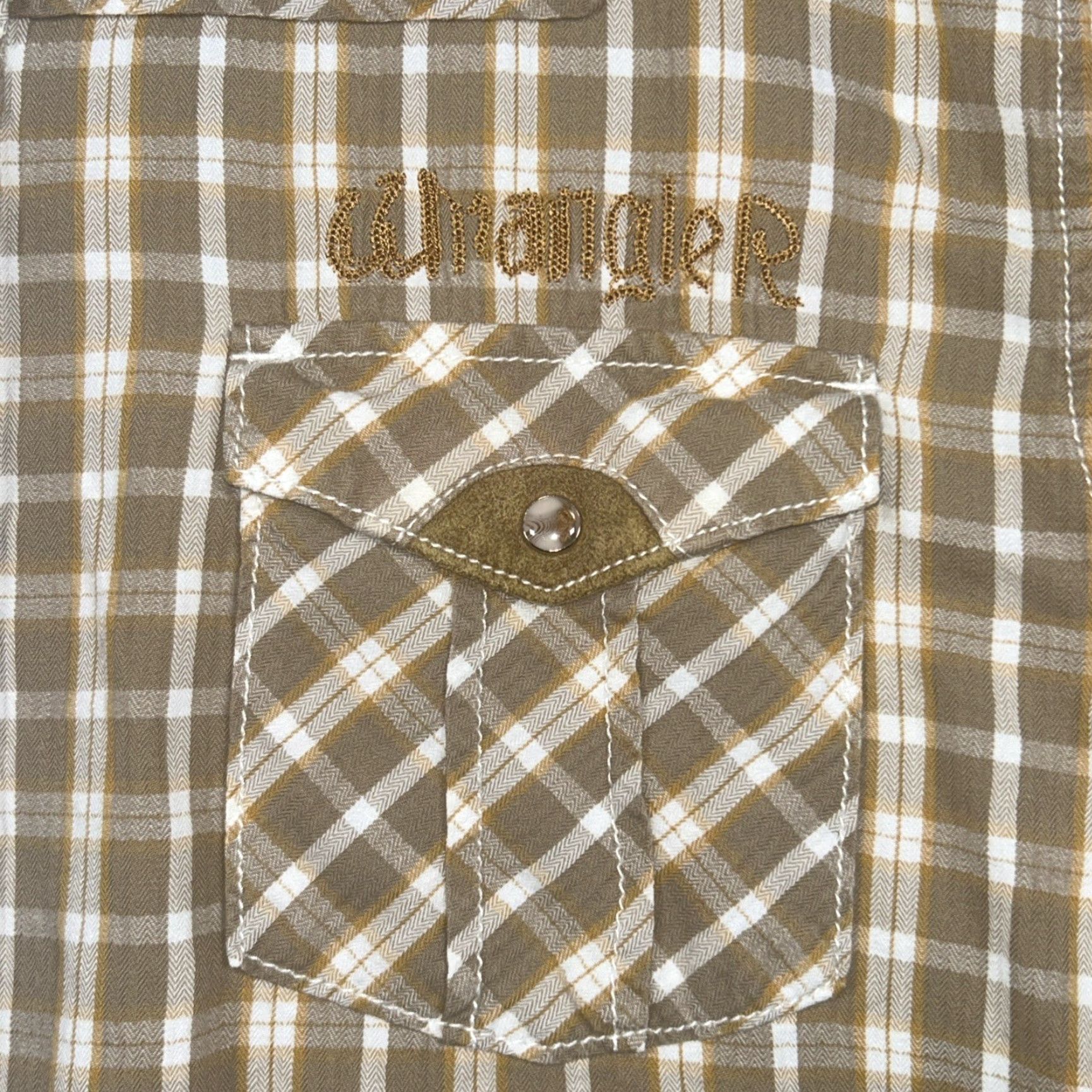 Wrangler Wrangler Pearl Snap Long Sleeve Shirt Mens 2XL Plaid Button-Up Cotton Spandex Multicolor Western Size US XXL / EU 58 / 5 - 3 Thumbnail