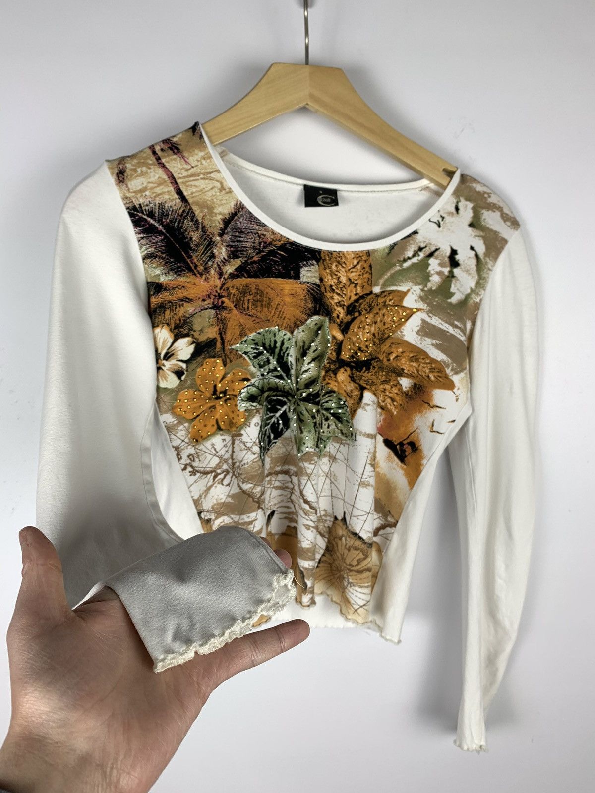 Just Cavalli Vintage Y2K Just Cavalli Floral Long Sleeve T-Shirt Y2K Tee Size S / US 4 / IT 40 - 10 Thumbnail