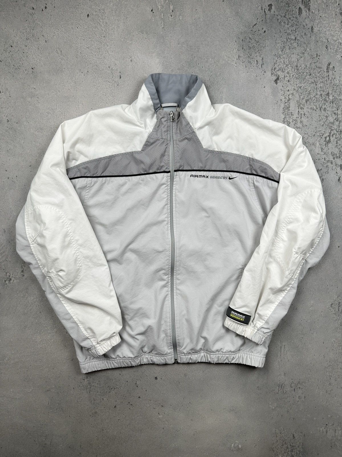 Nike Nike Air Max Series 87 Vintage Track Jacket Grey White Y2K Size US M / EU 48-50 / 2 - 1 Thumbnail