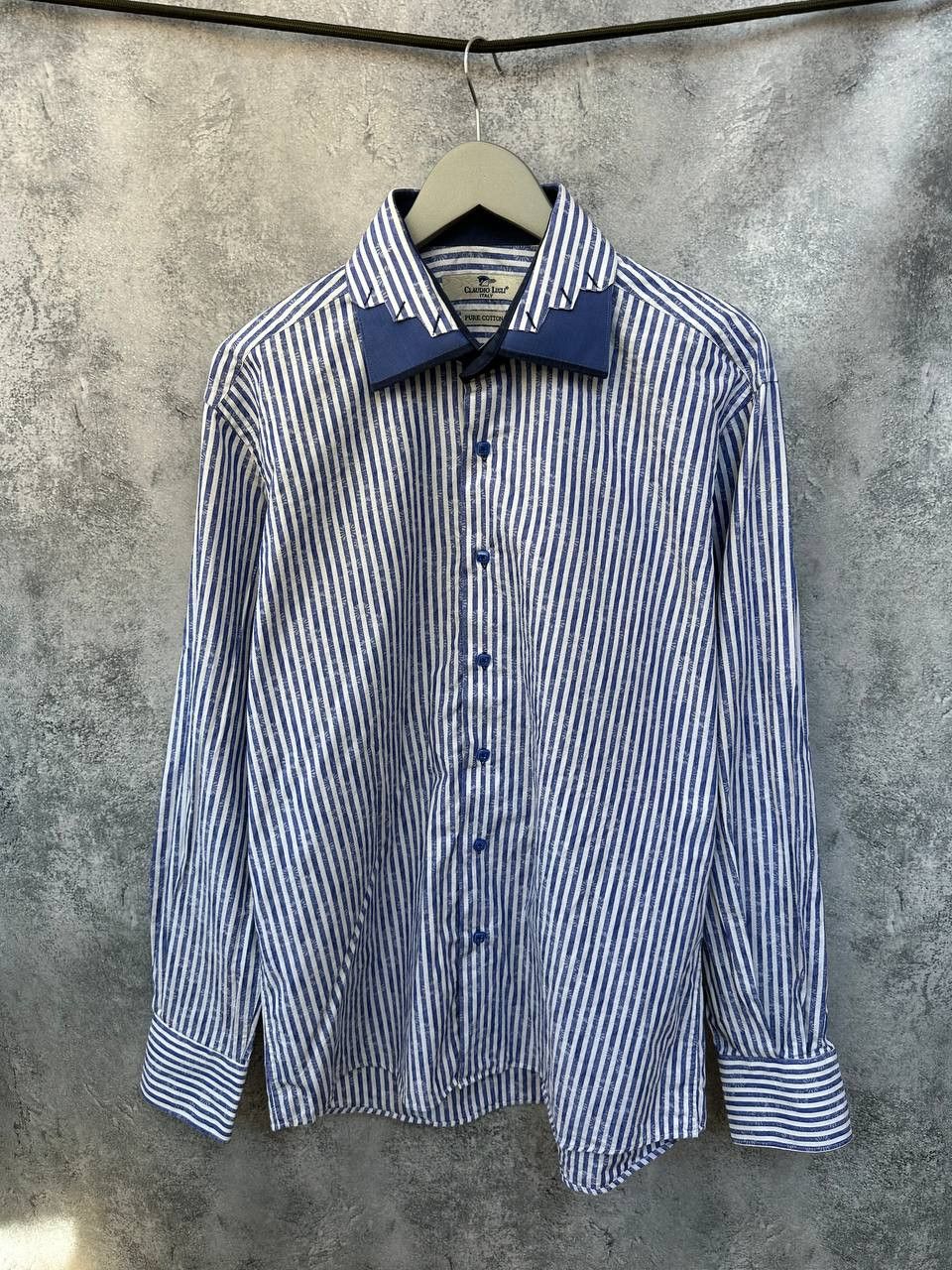 Other Claudio Lugli Italy Striped Floral Art Shirt Button Up Size US XL / EU 56 / 4 - 2 Thumbnail