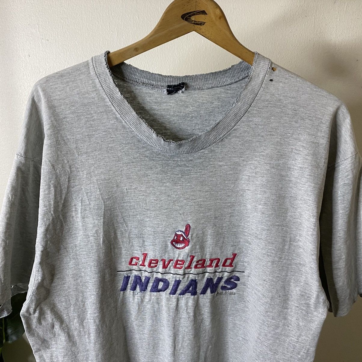 MLB Vintage 1998 Cleveland Indians MLB Embroidered T Shirt Size US L / EU 52-54 / 3 - 2 Thumbnail