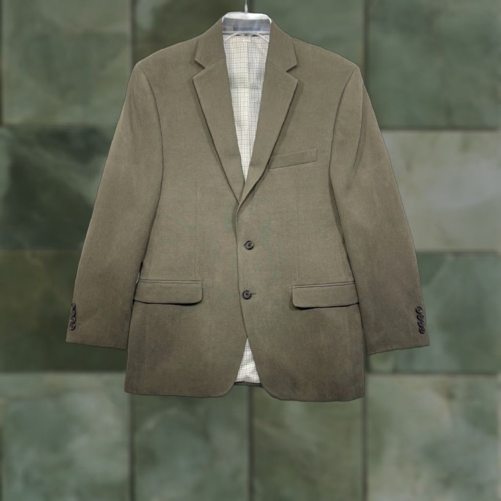 Ralph Lauren Lauren Ralph Lauren Blazer Mens 40R Notch Lapel 2 Button Single-Breasted Striped Brown Jacket Coat Size 40R - 1 Thumbnail