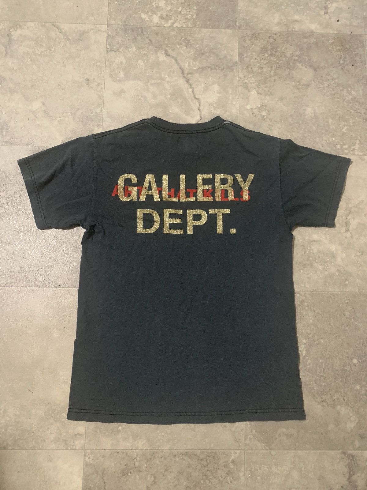 Image of Gallery Dept. “Art That Kills" Cherub Tee in Grey, Men's (Size Small)