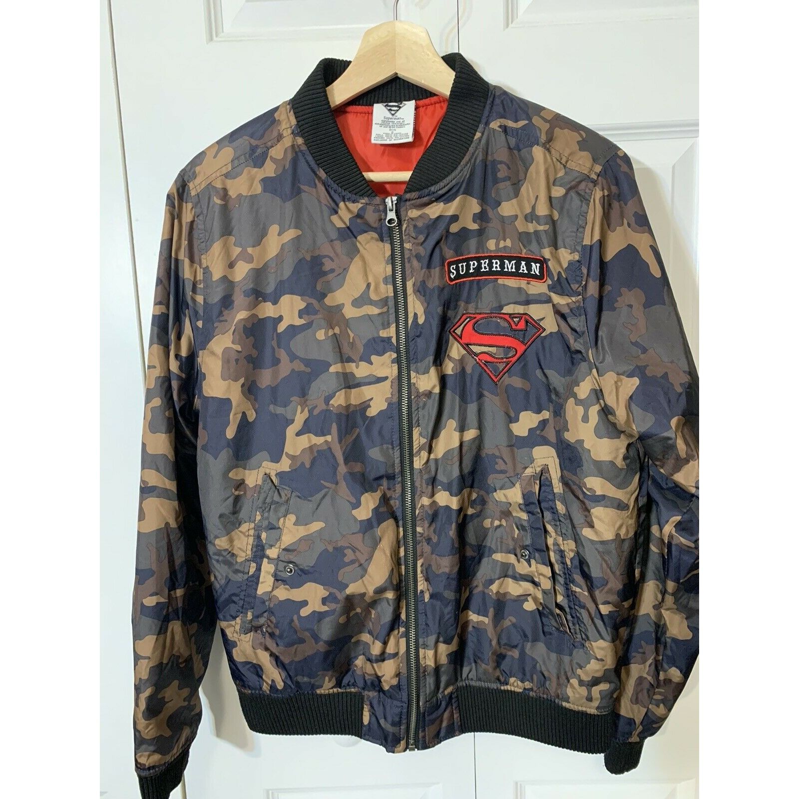 Other Superman Bomber Jacket Teen Sz S Camo Brown LOGO Size US S / EU 44-46 / 1 - 4 Thumbnail