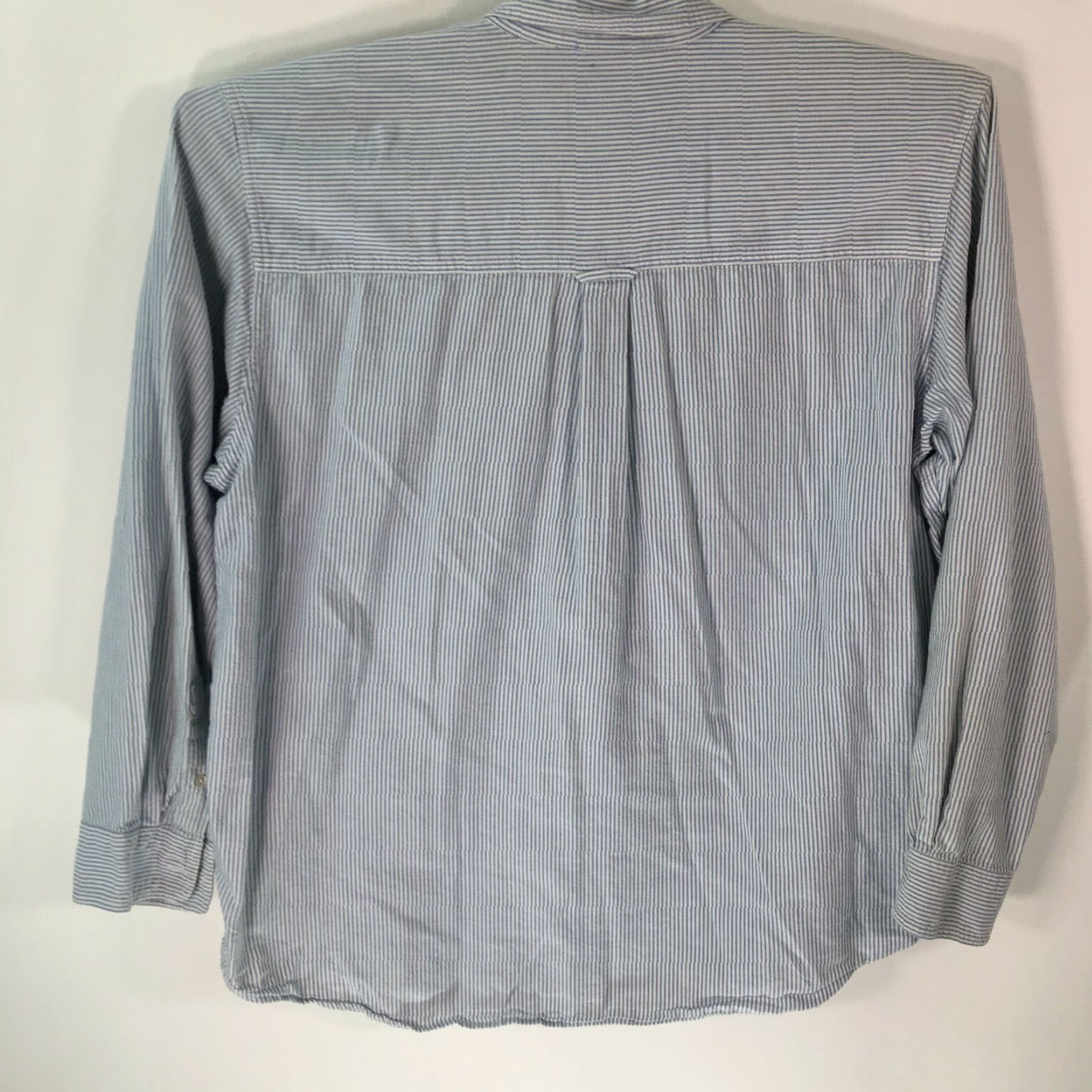 Chaps Chaps Mens Button Up Shirt Long Sleeve Casual Regular XXL Blue Button-Down Collared 100% Cotton Pinstriped Casual Designer Vintage No N/A Size US XXL / EU 58 / 5 - 2 Thumbnail