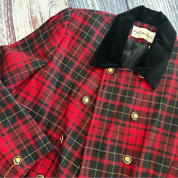 JH Collectibles Vintage JH Collectibles 100% Wool Red and Black Plaid Double Size XXL / US 16-18 / IT 52-54 - 4 Thumbnail